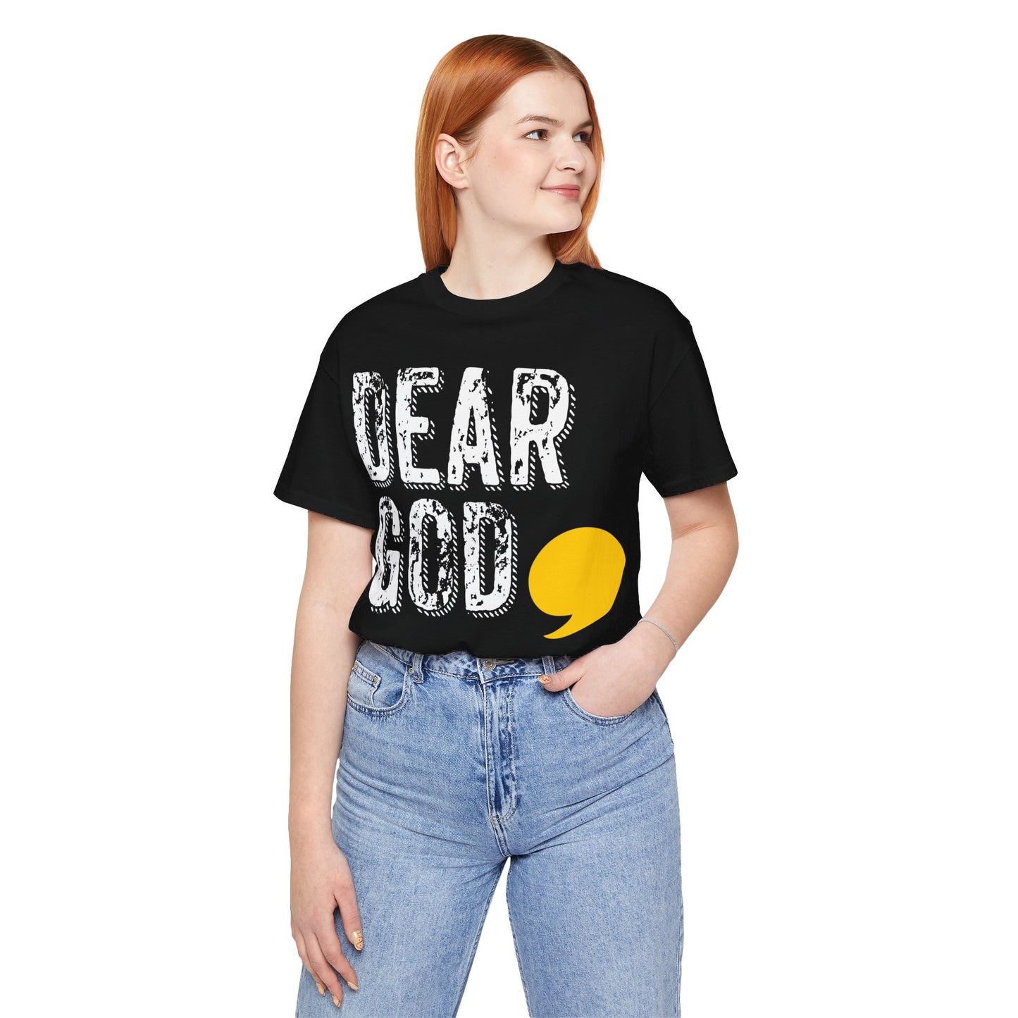 Women's "Dear God," Grundge Tee — Jersey Short Sleeve Tee