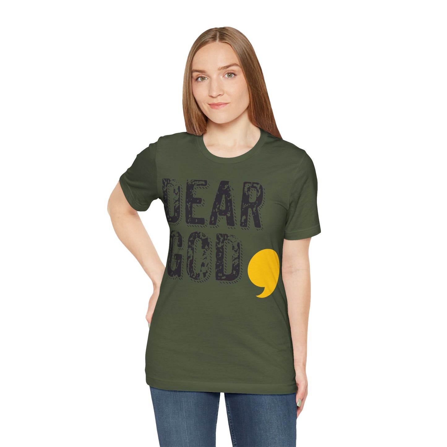 Women's "Dear God," Grundge Tee — Jersey Short Sleeve Tee