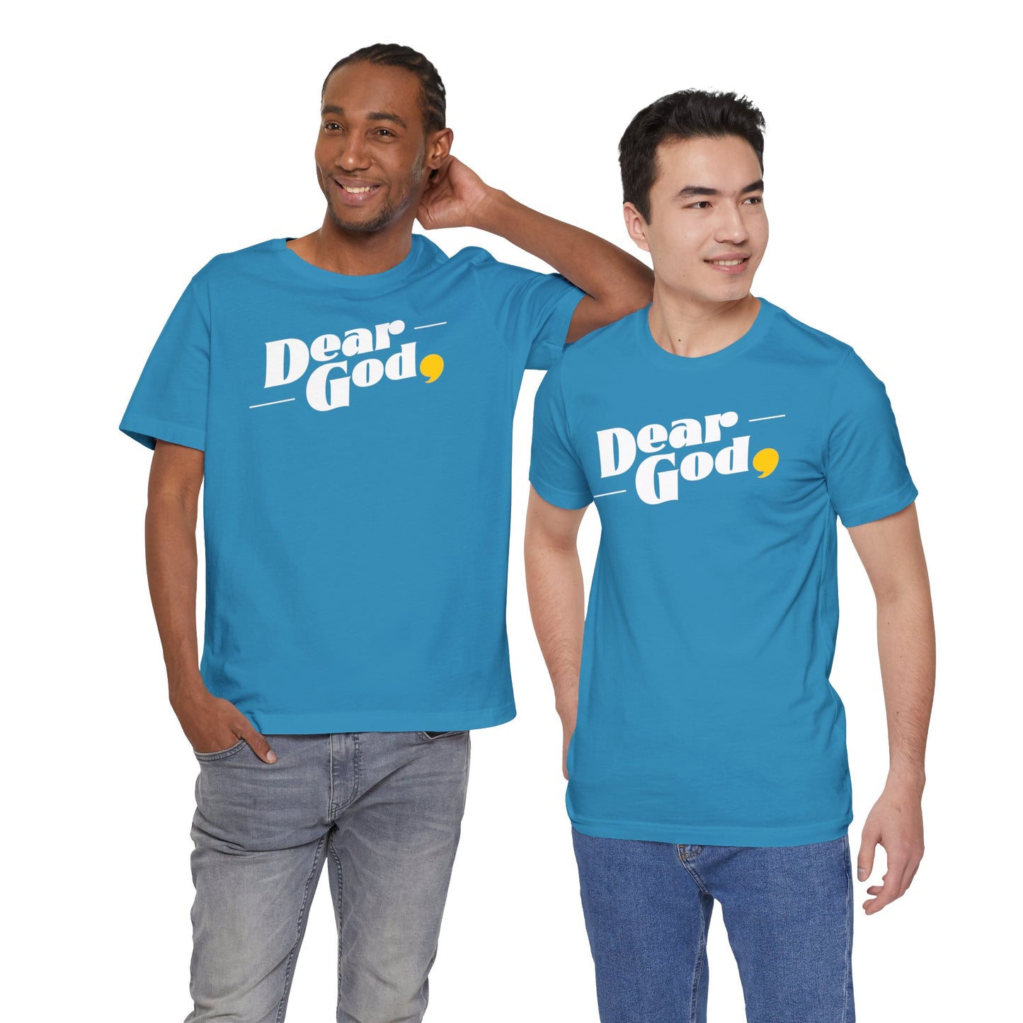 Men's "Dear God," Pop Tee — Jersey Short Sleeve Tee