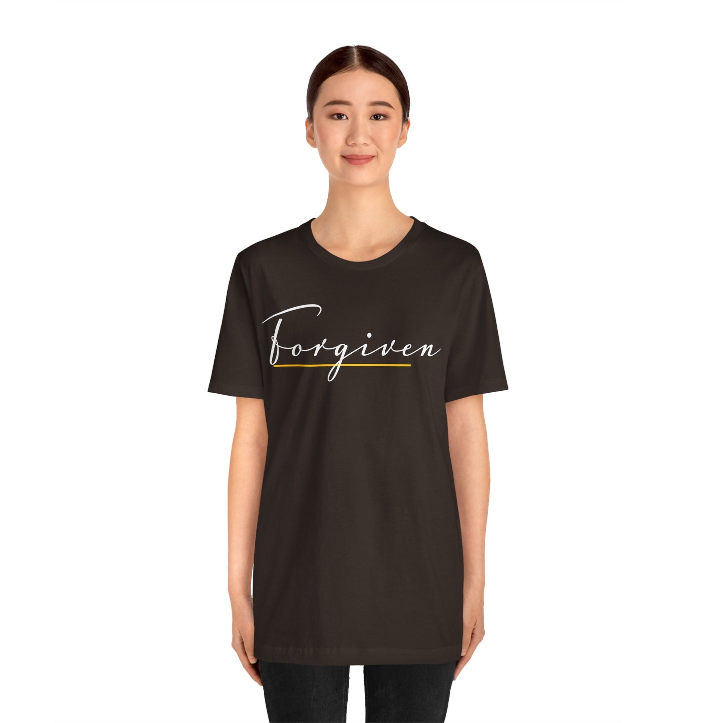 Forgiven Script — Women's Jersey Short Sleeve Tee