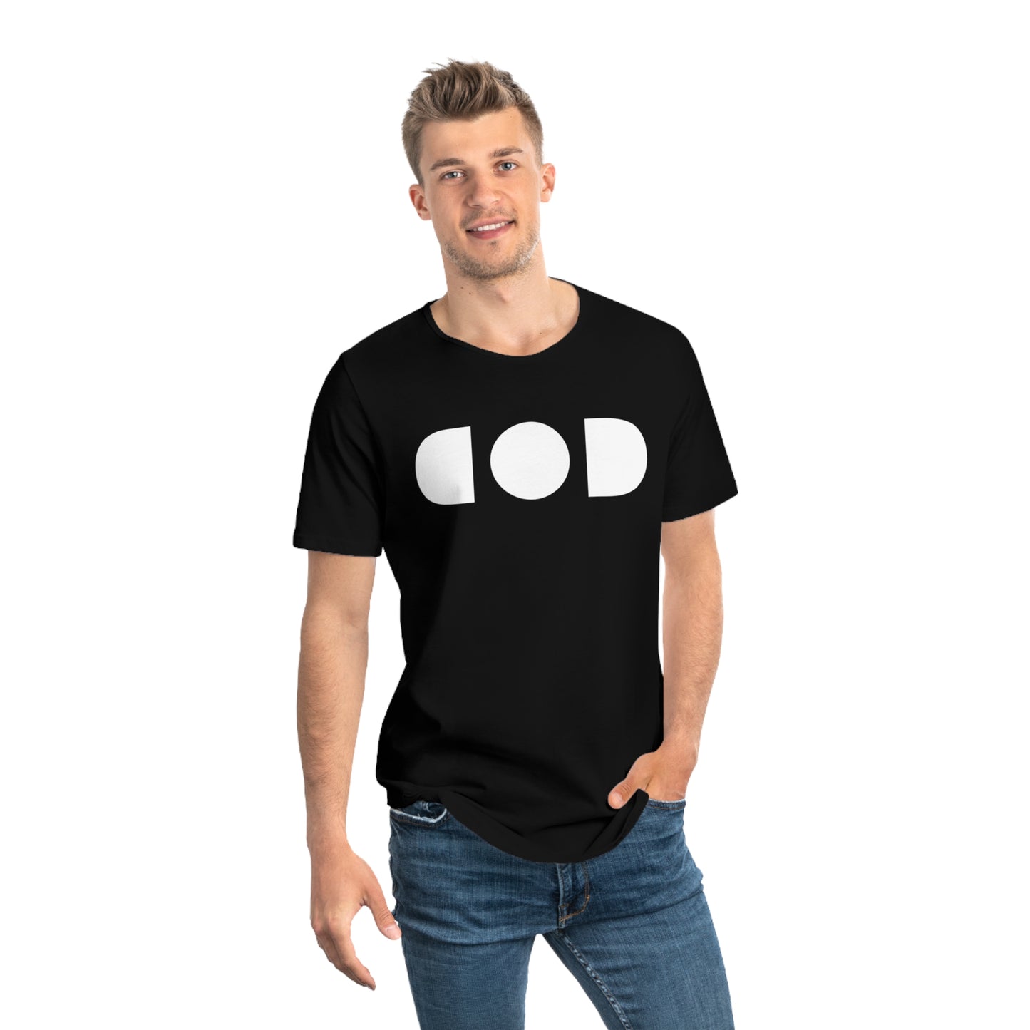 God Light — Men's Jersey Curved Hem Tee