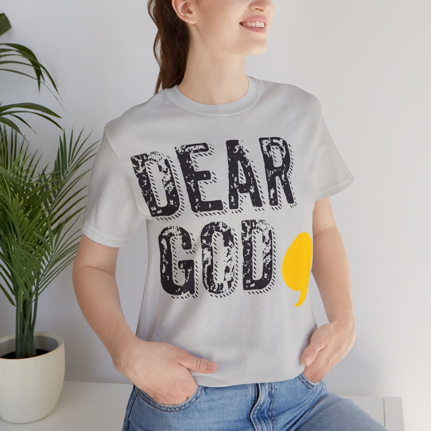 Women's "Dear God," Grundge Tee — Jersey Short Sleeve Tee