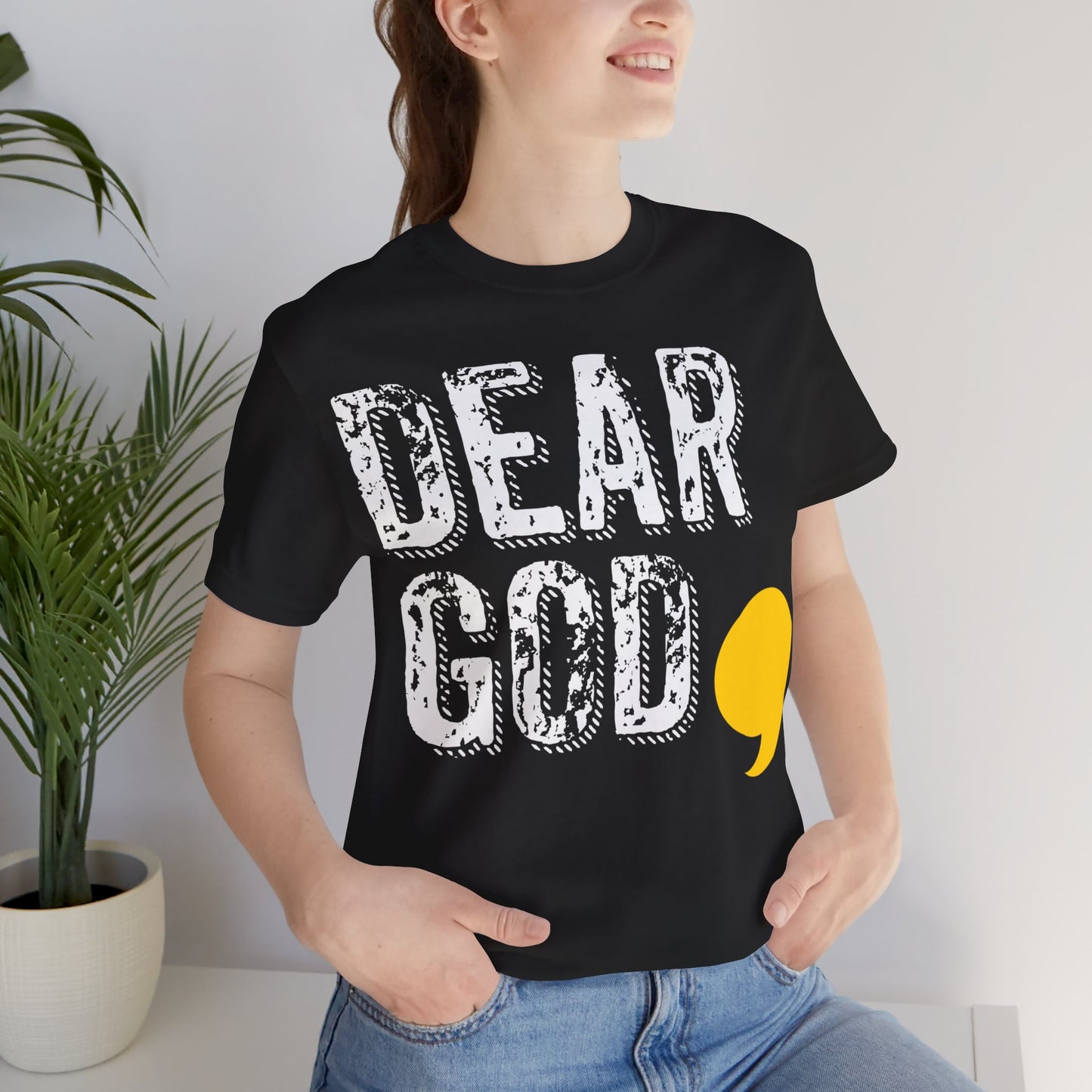 Women's "Dear God," Grundge Tee — Jersey Short Sleeve Tee