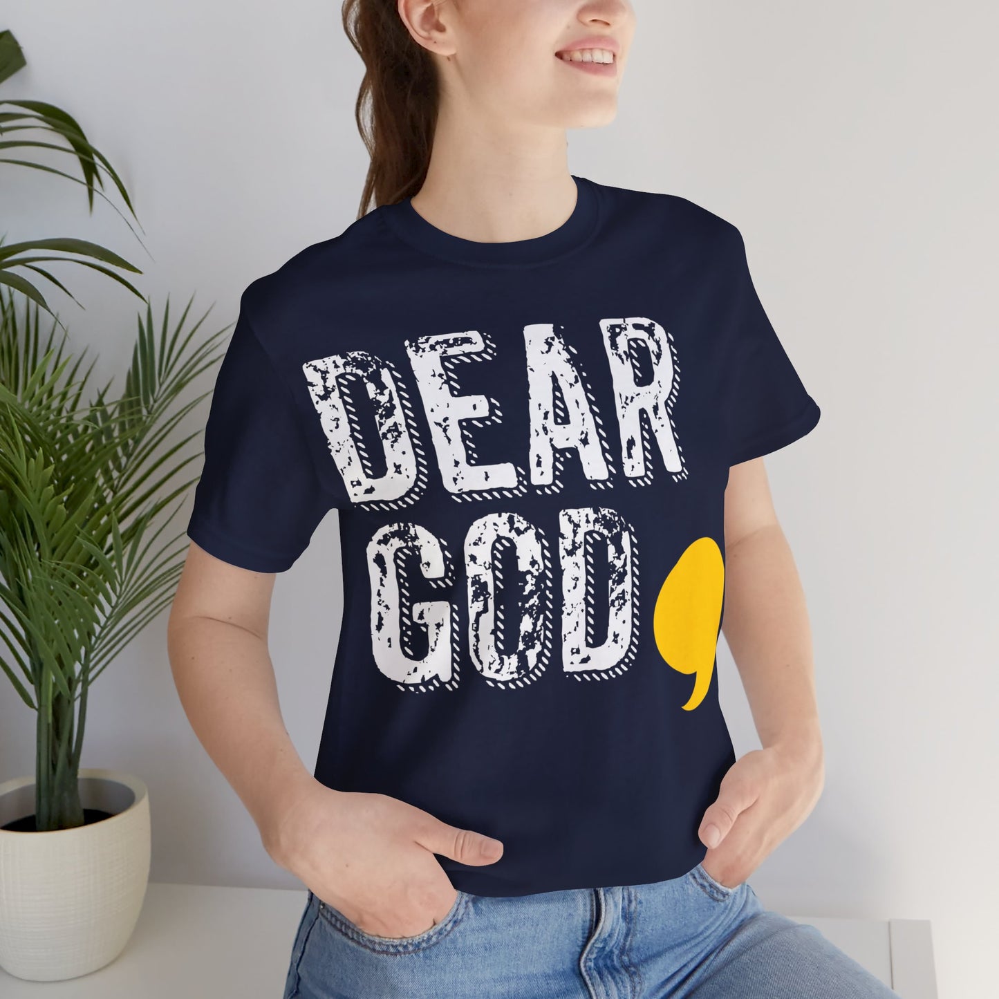 Women's "Dear God," Grundge Tee — Jersey Short Sleeve Tee