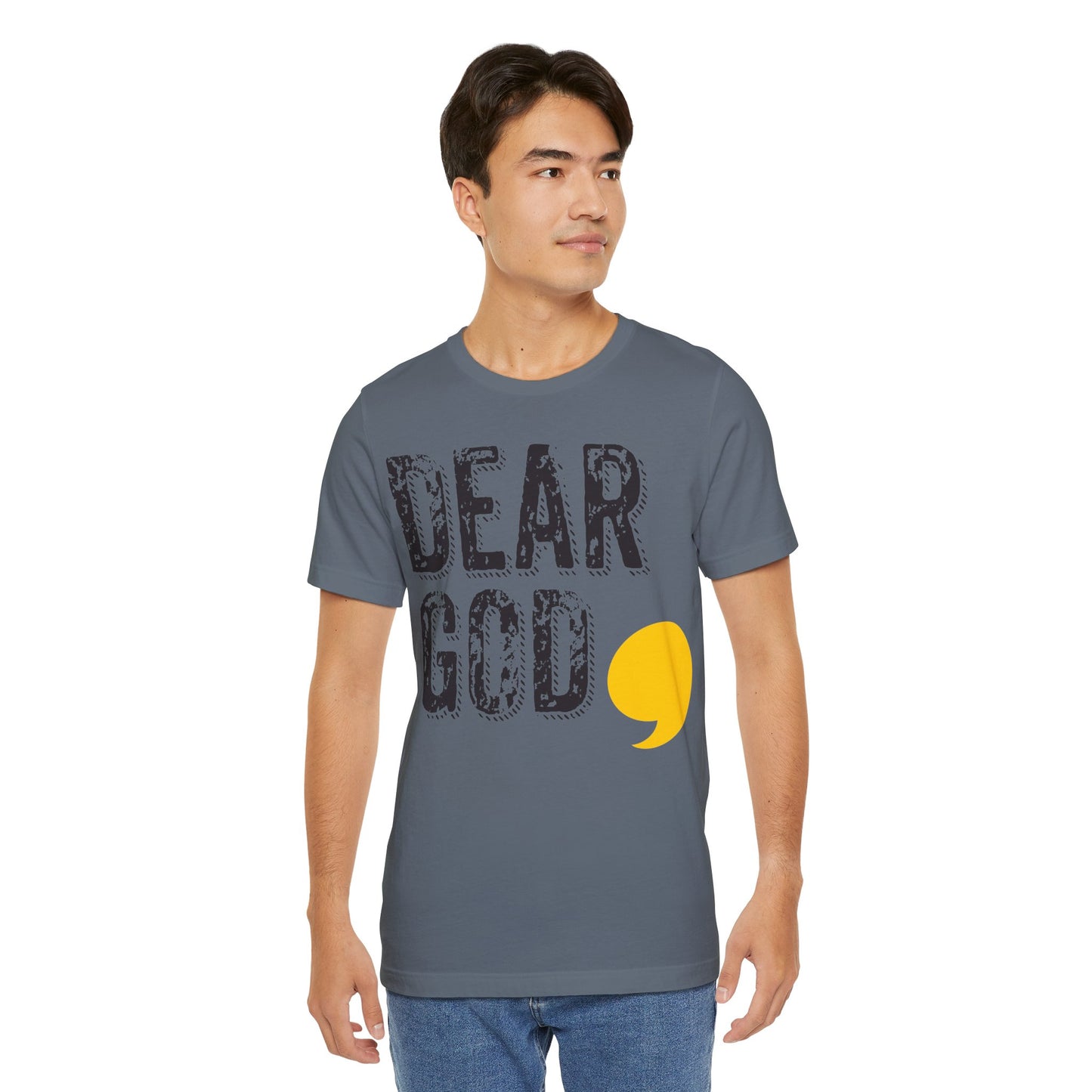 Men's "Dear God," Grundge Tee — Jersey Short Sleeve Tee