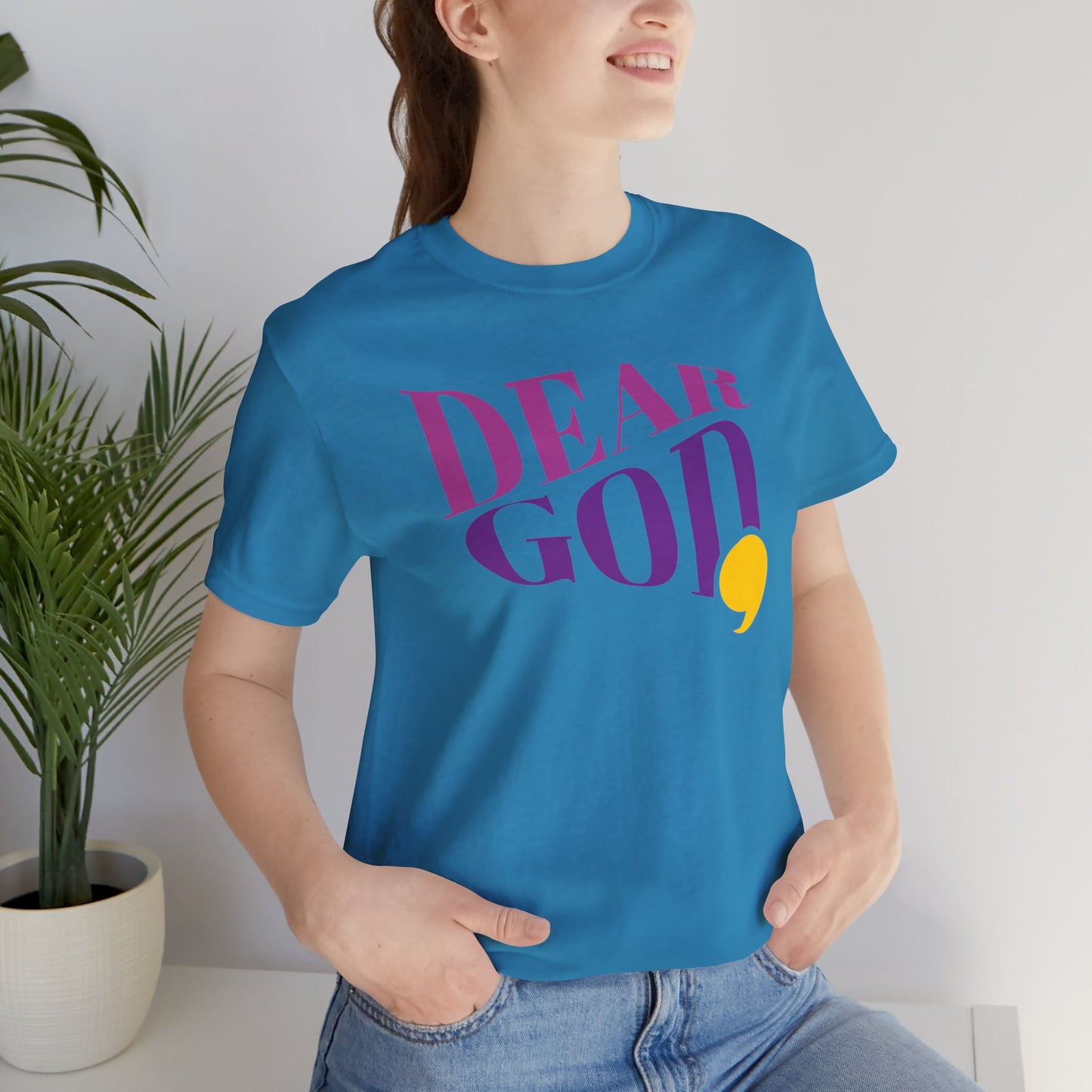 Women's "Dear God," Wave Tee — Jersey Short Sleeve Tee