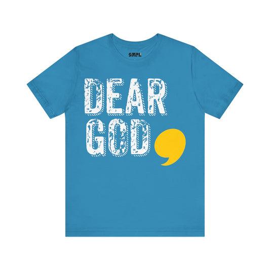 Women's "Dear God," Grundge Tee — Jersey Short Sleeve Tee