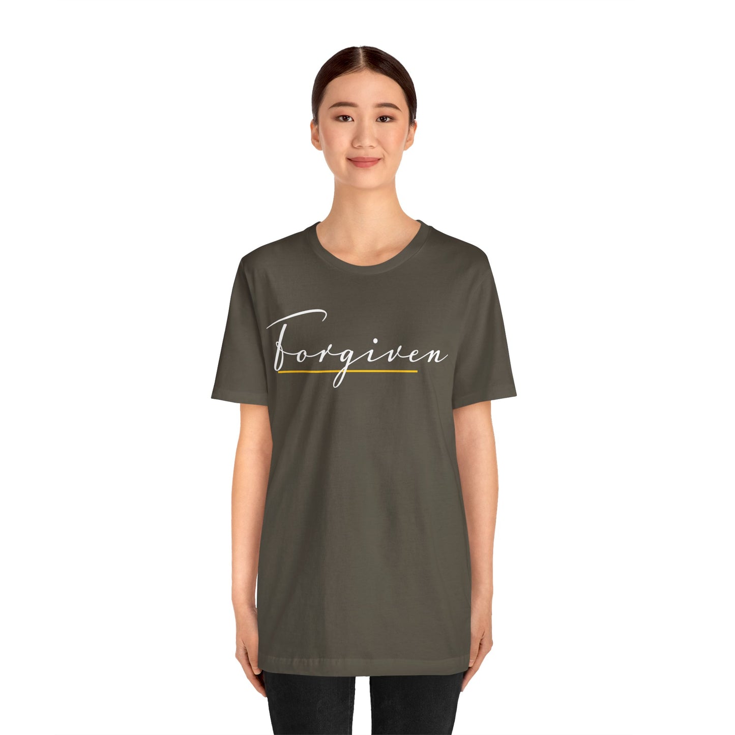Forgiven Script — Women's Jersey Short Sleeve Tee