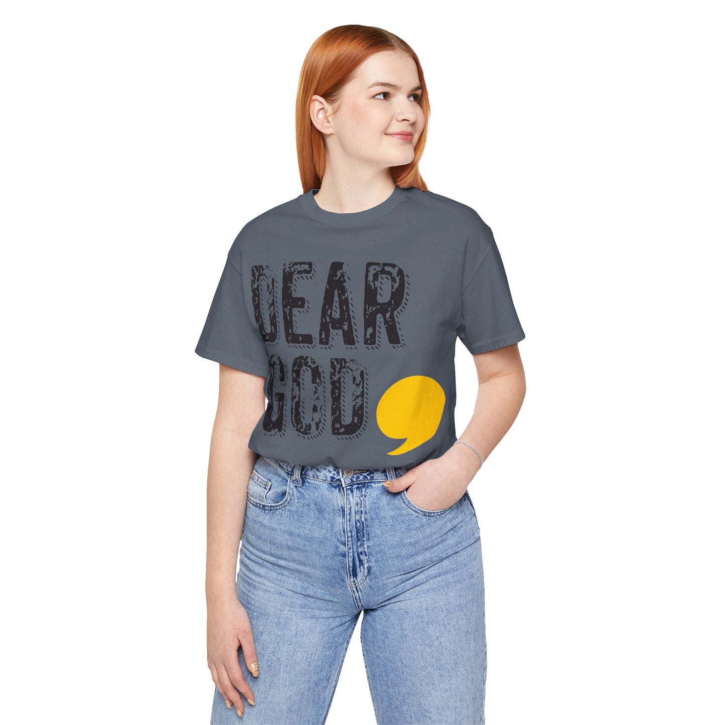 Women's "Dear God," Grundge Tee — Jersey Short Sleeve Tee