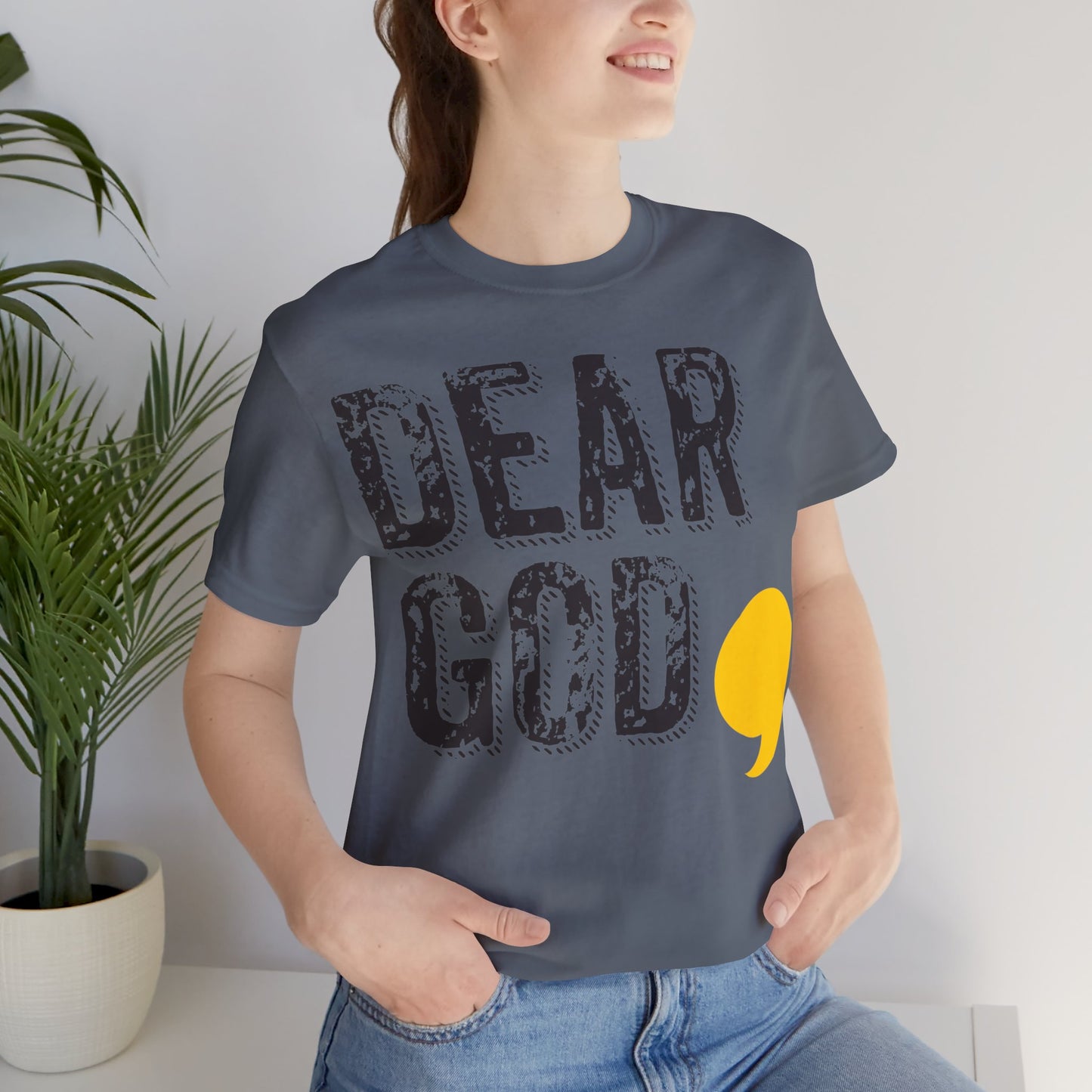 Women's "Dear God," Grundge Tee — Jersey Short Sleeve Tee