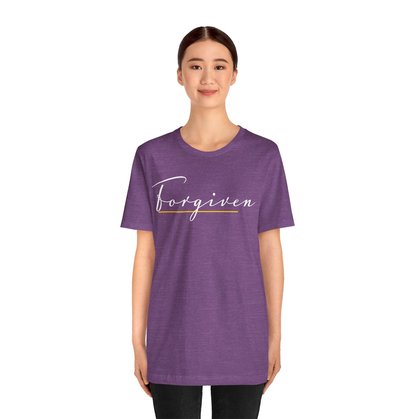 Forgiven Script — Women's Jersey Short Sleeve Tee