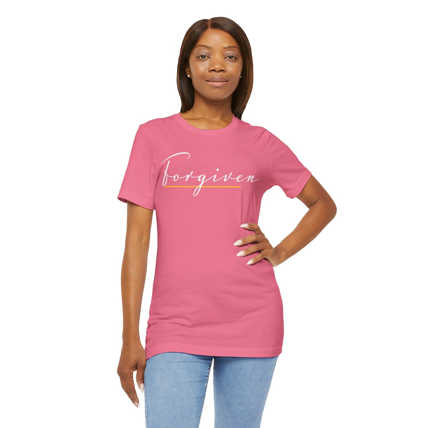 Forgiven Script — Women's Jersey Short Sleeve Tee