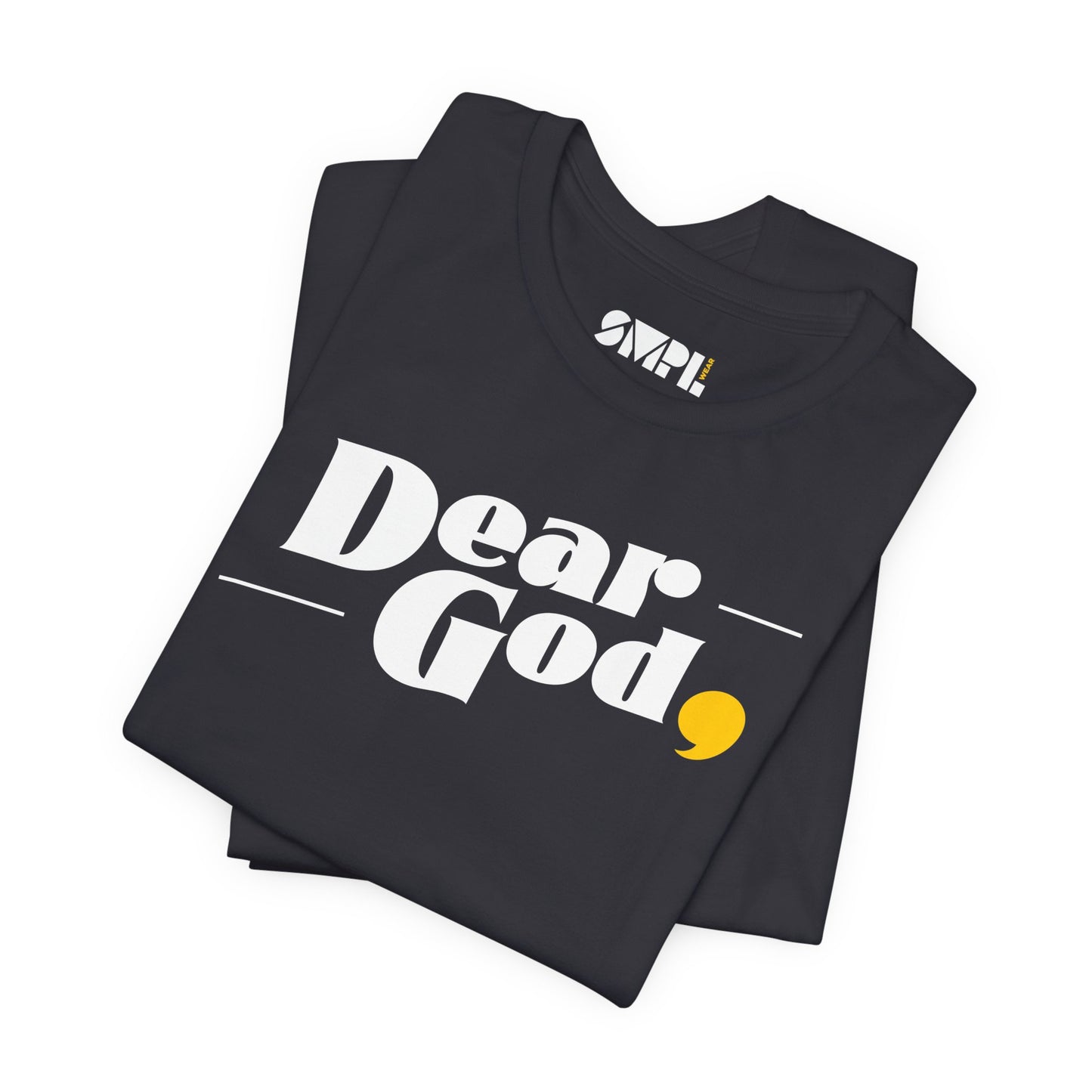 Men's "Dear God," Pop Tee — Jersey Short Sleeve Tee