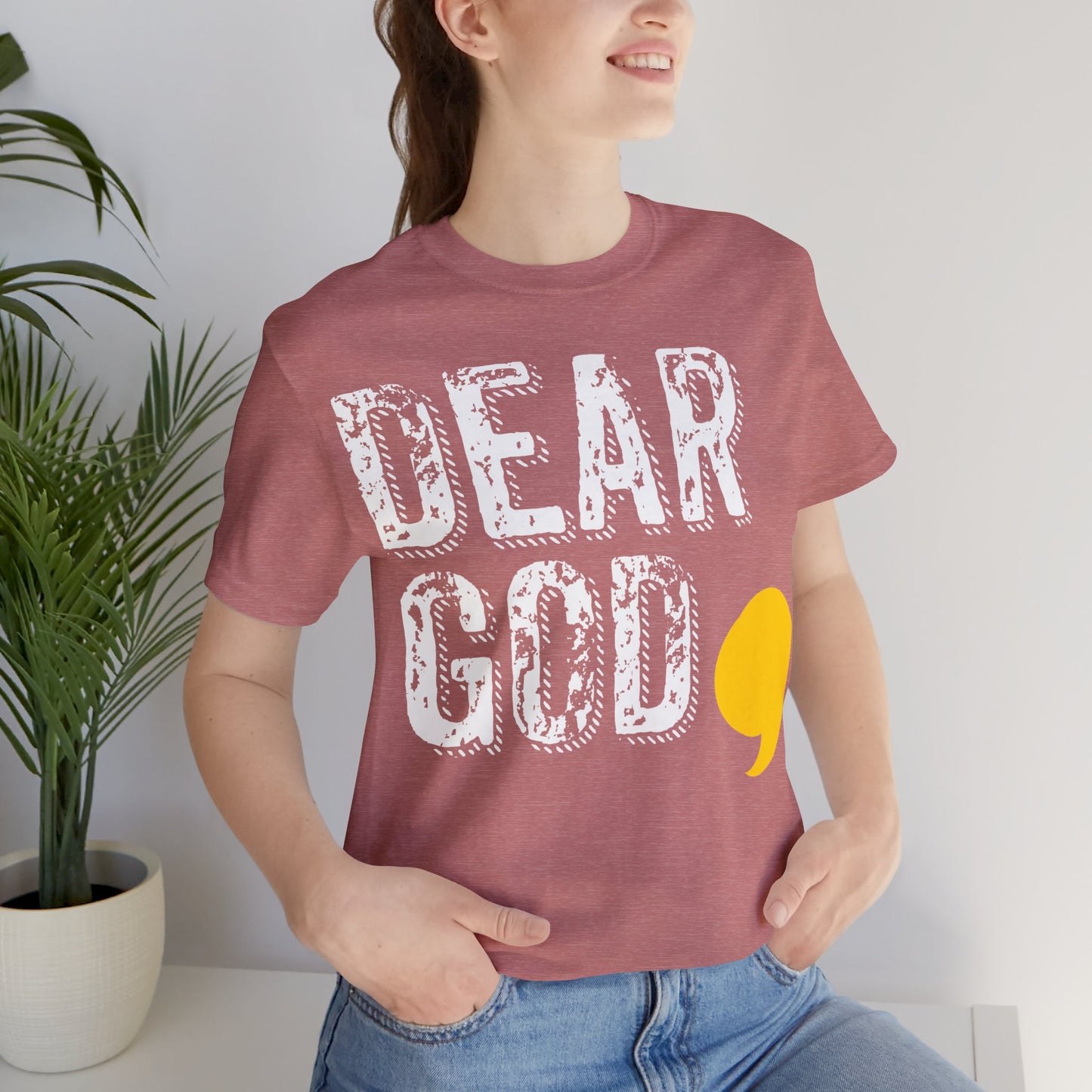 Women's "Dear God," Grundge Tee — Jersey Short Sleeve Tee
