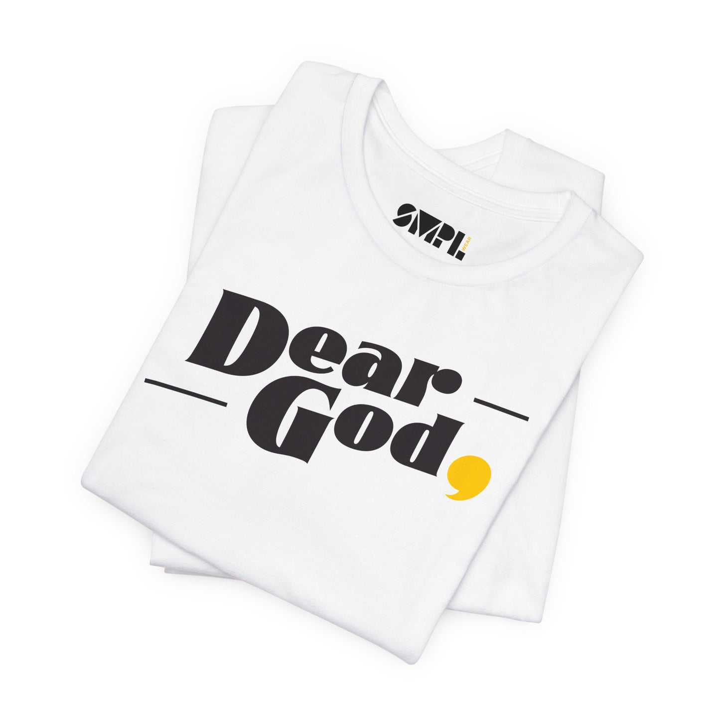 Men's "Dear God," Pop Tee — Jersey Short Sleeve Tee