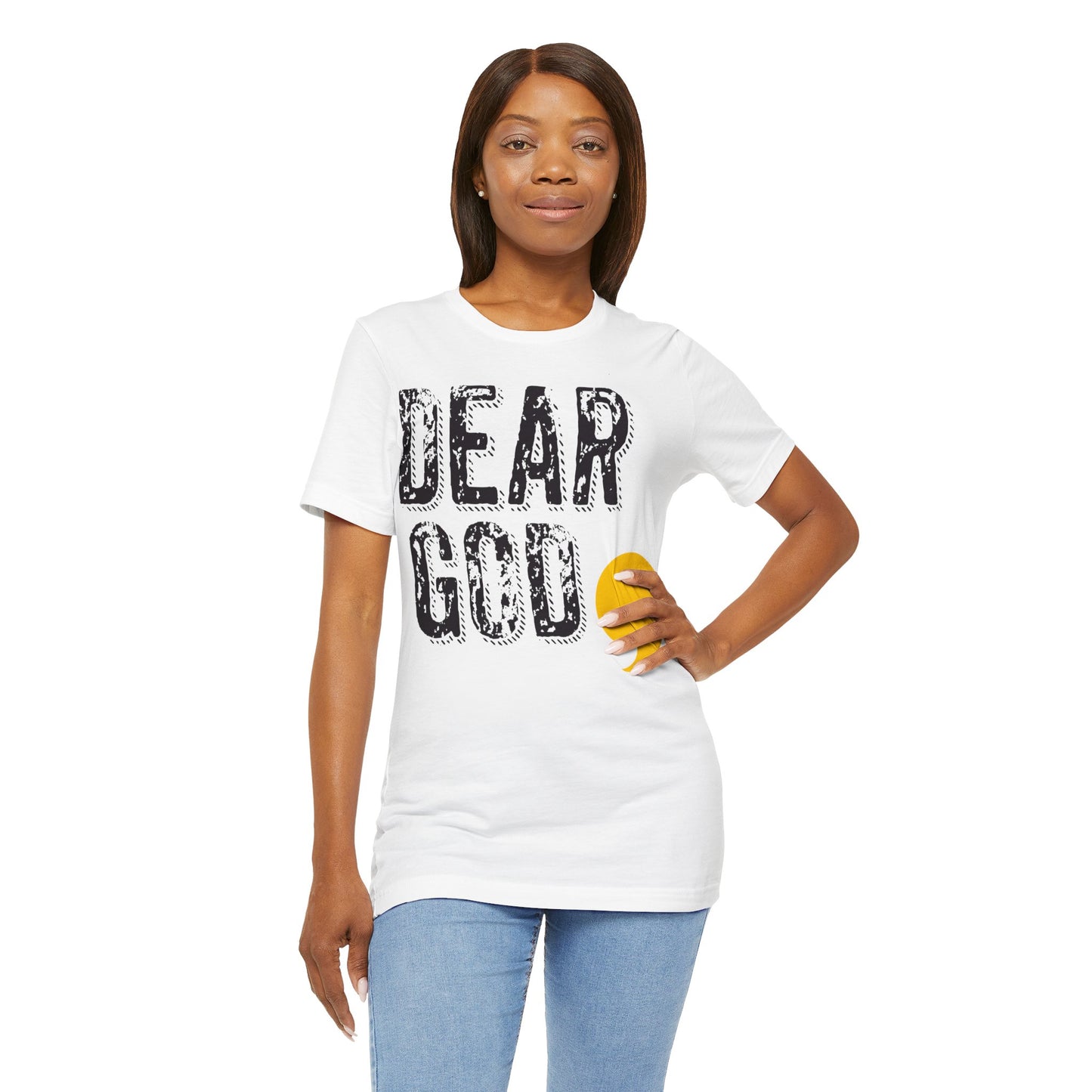 Women's "Dear God," Grundge Tee — Jersey Short Sleeve Tee