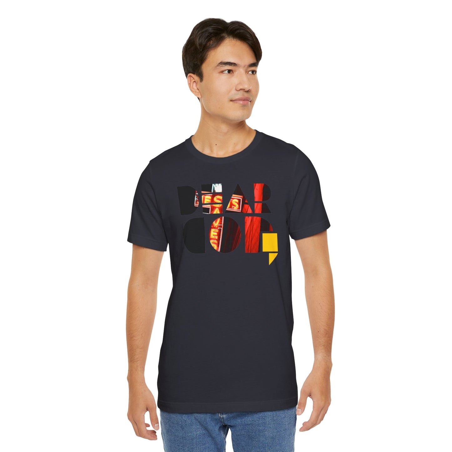 Men's "Dear God," Jesus Saves — Jersey Short Sleeve Tee