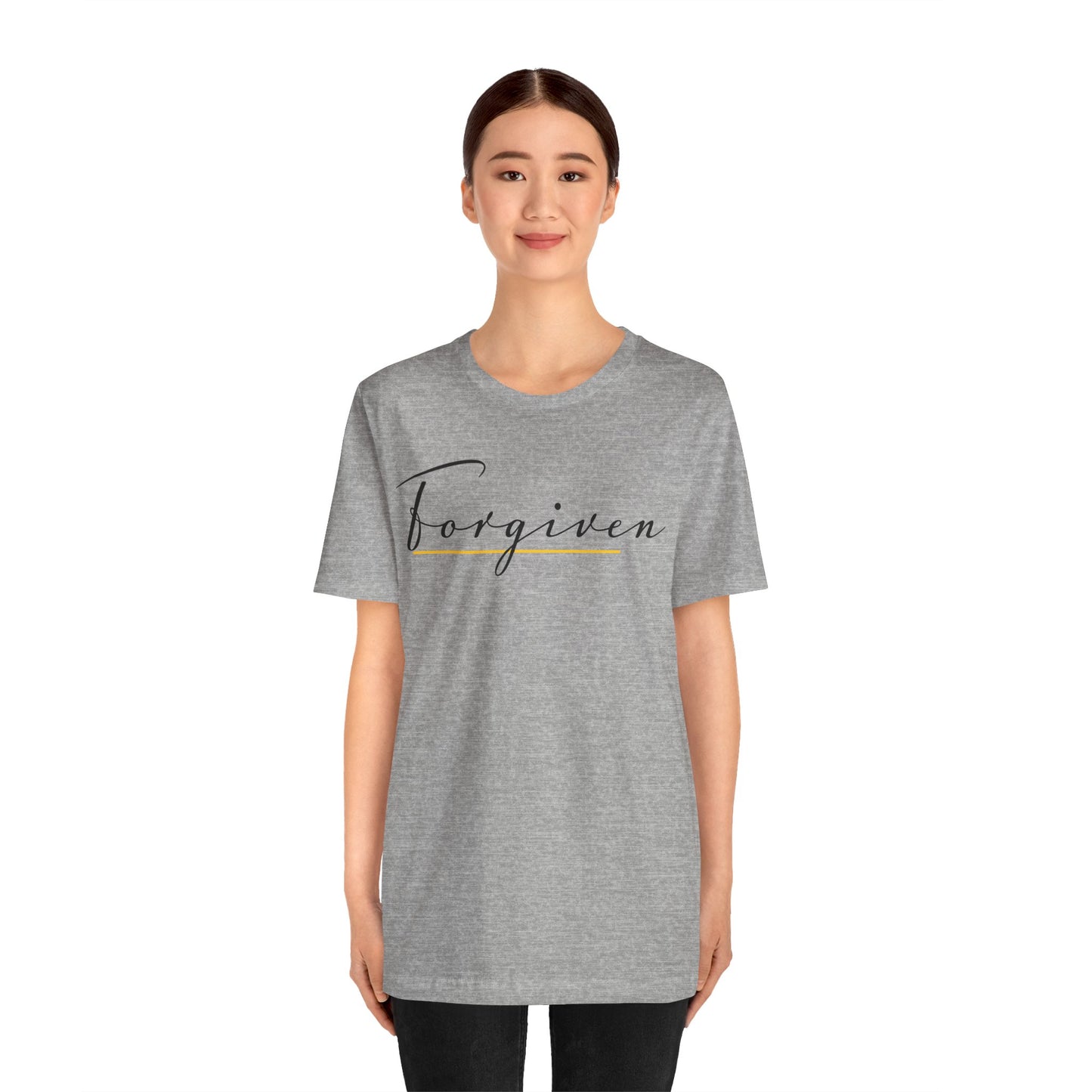 Forgiven Script — Women's Jersey Short Sleeve Tee