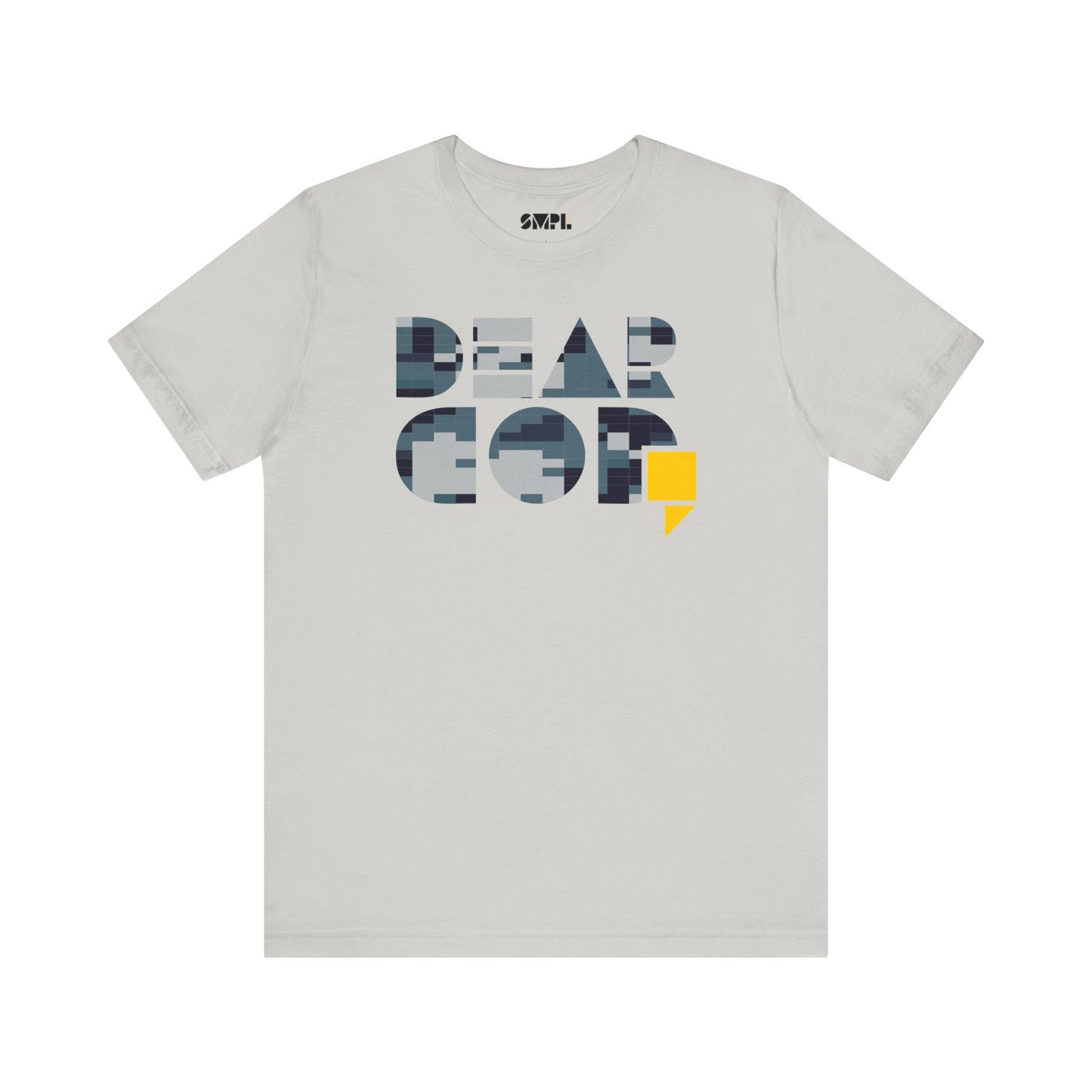 Men's "Dear God," Blue Camo — Jersey Short Sleeve Tee