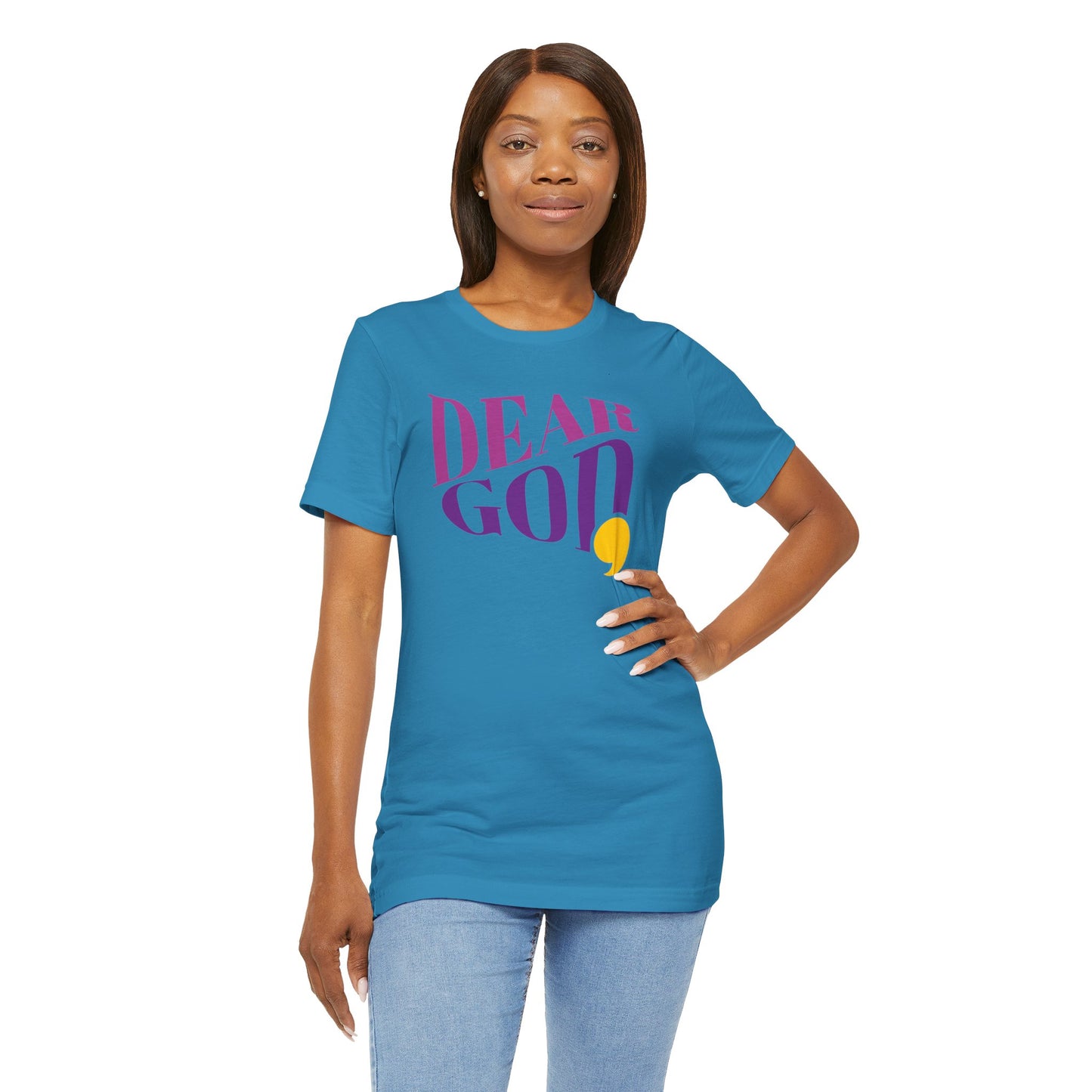 Women's "Dear God," Wave Tee — Jersey Short Sleeve Tee