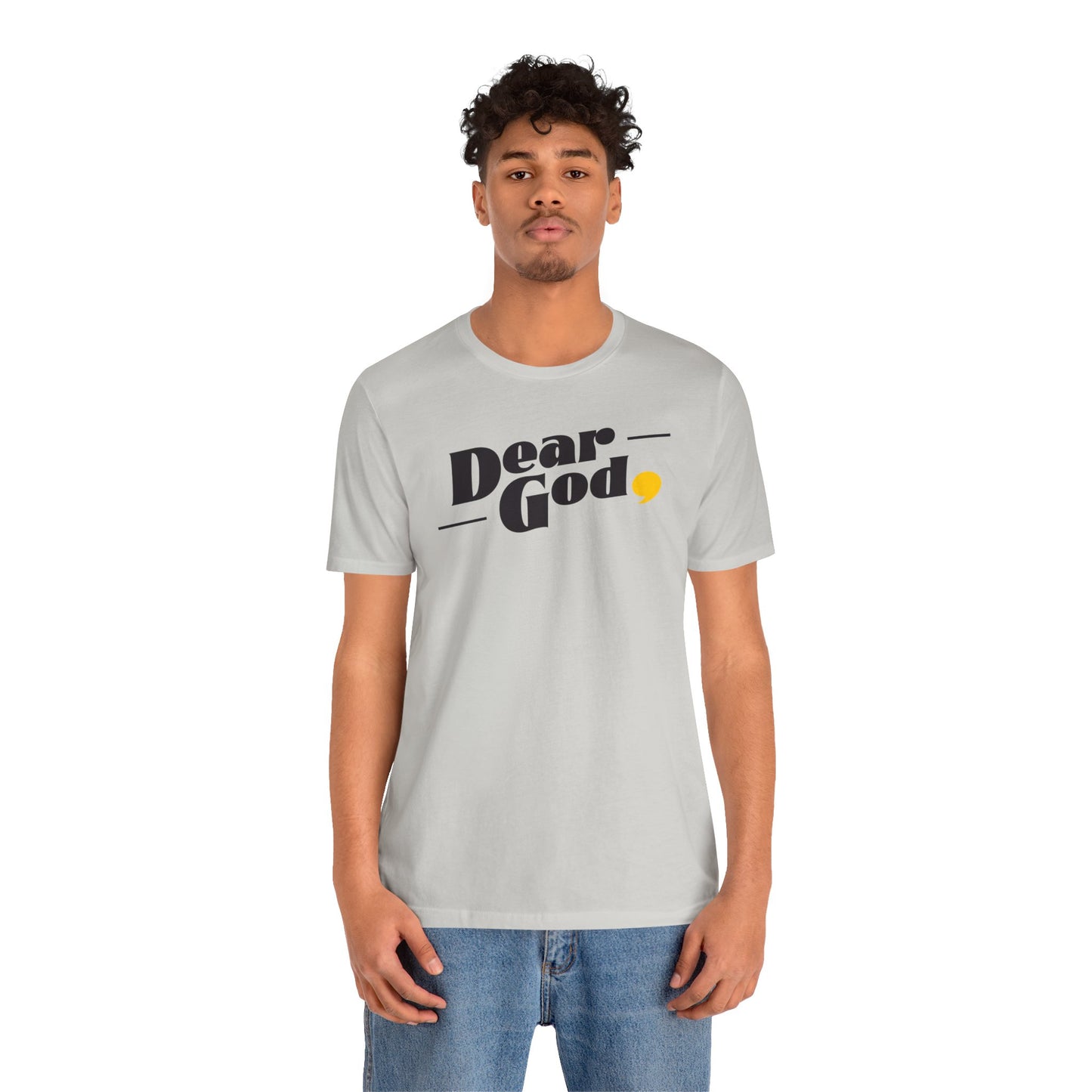 Men's "Dear God," Pop Tee — Jersey Short Sleeve Tee