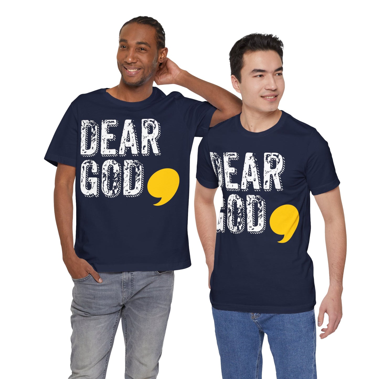 Men's "Dear God," Grundge Tee — Jersey Short Sleeve Tee