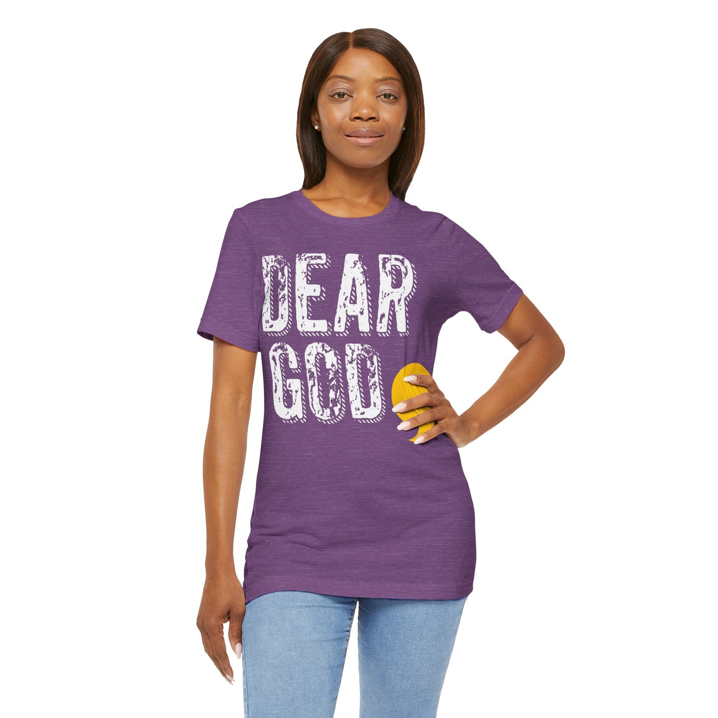 Women's "Dear God," Grundge Tee — Jersey Short Sleeve Tee