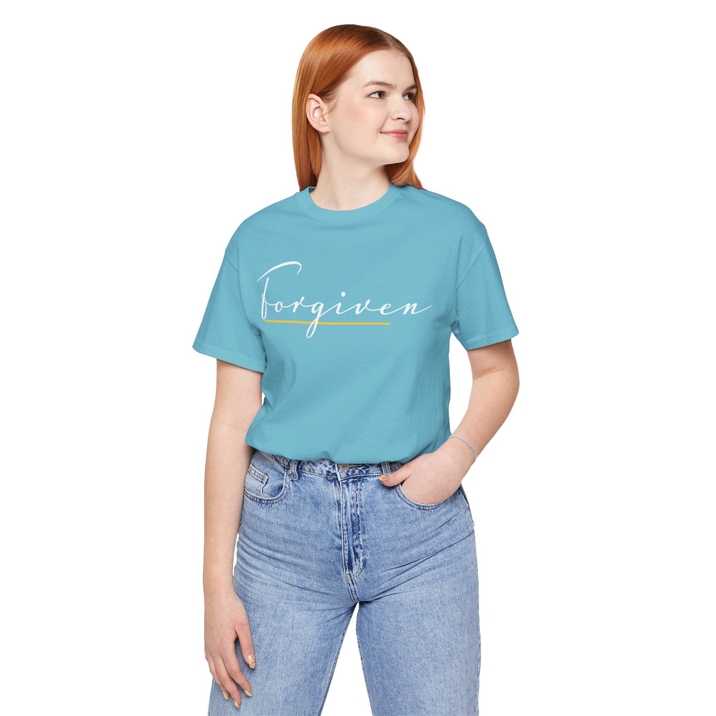 Forgiven Script — Women's Jersey Short Sleeve Tee