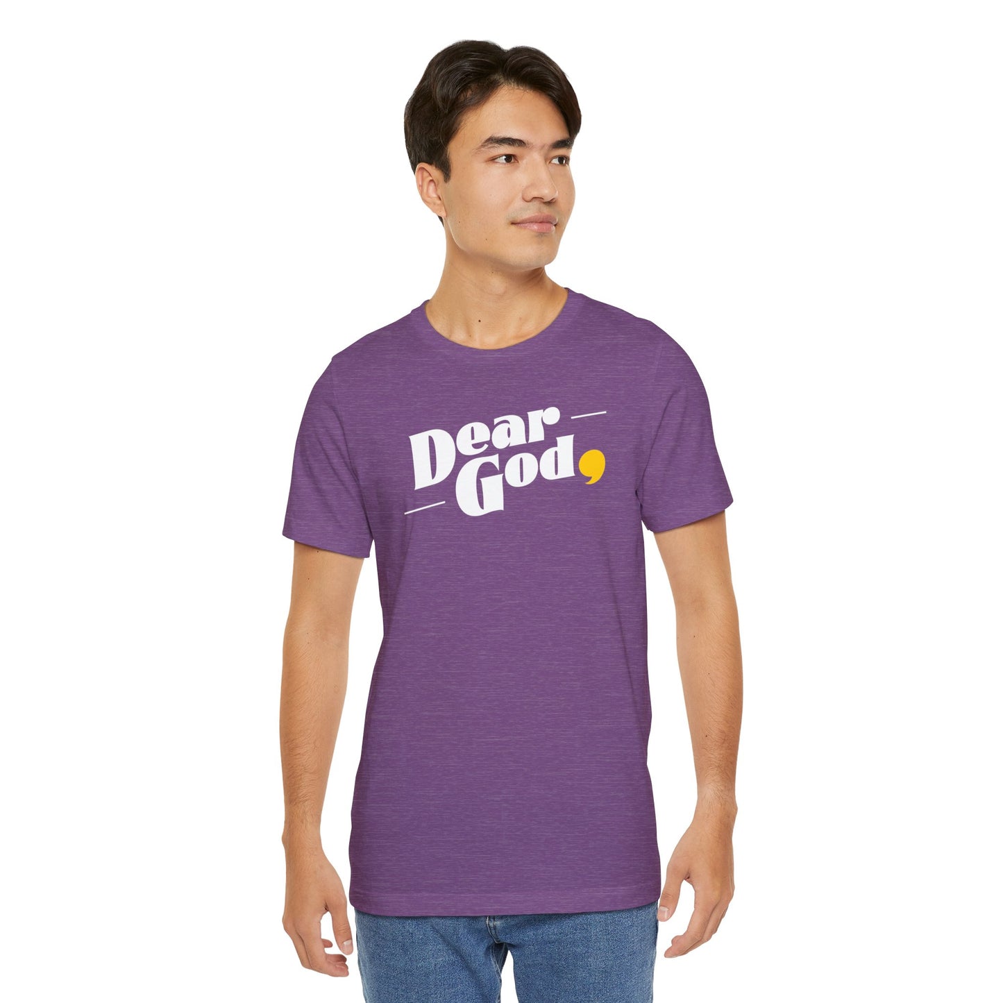Men's "Dear God," Pop Tee — Jersey Short Sleeve Tee
