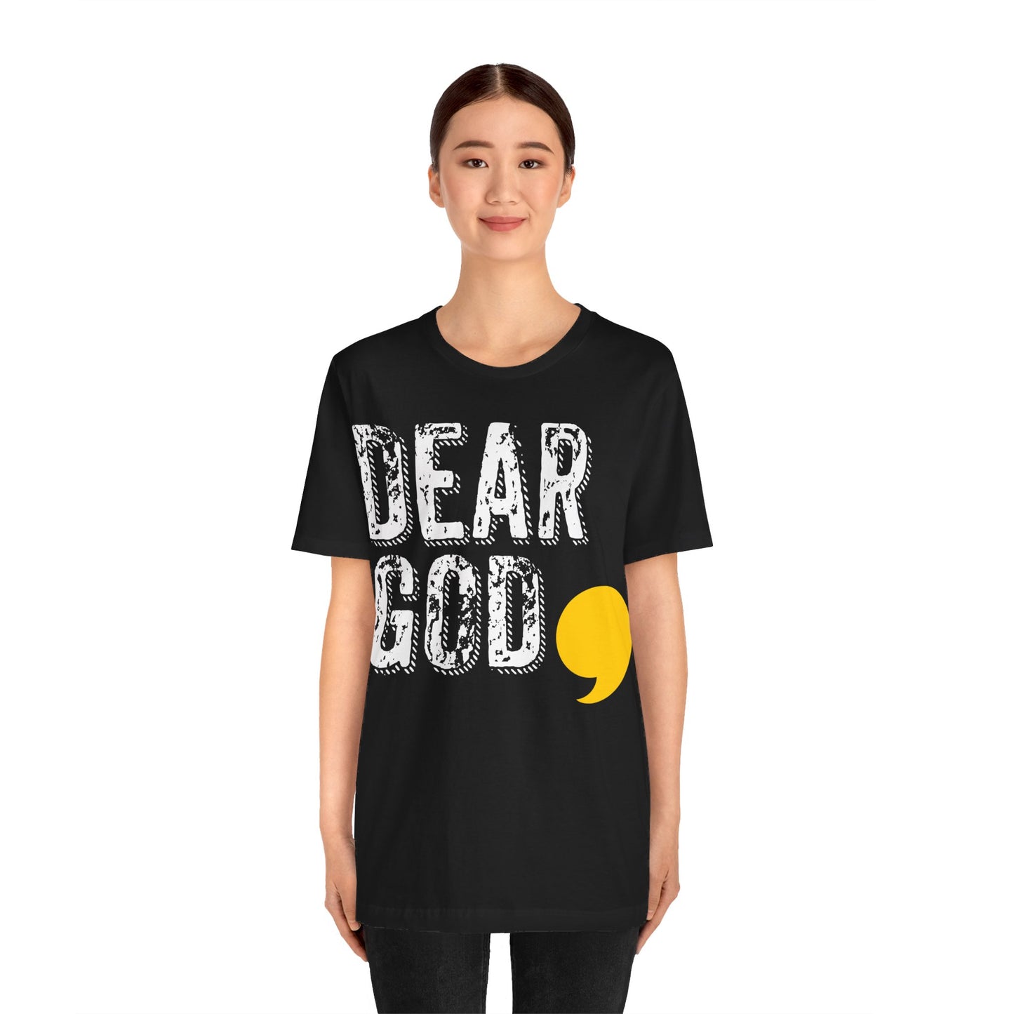 Women's "Dear God," Grundge Tee — Jersey Short Sleeve Tee
