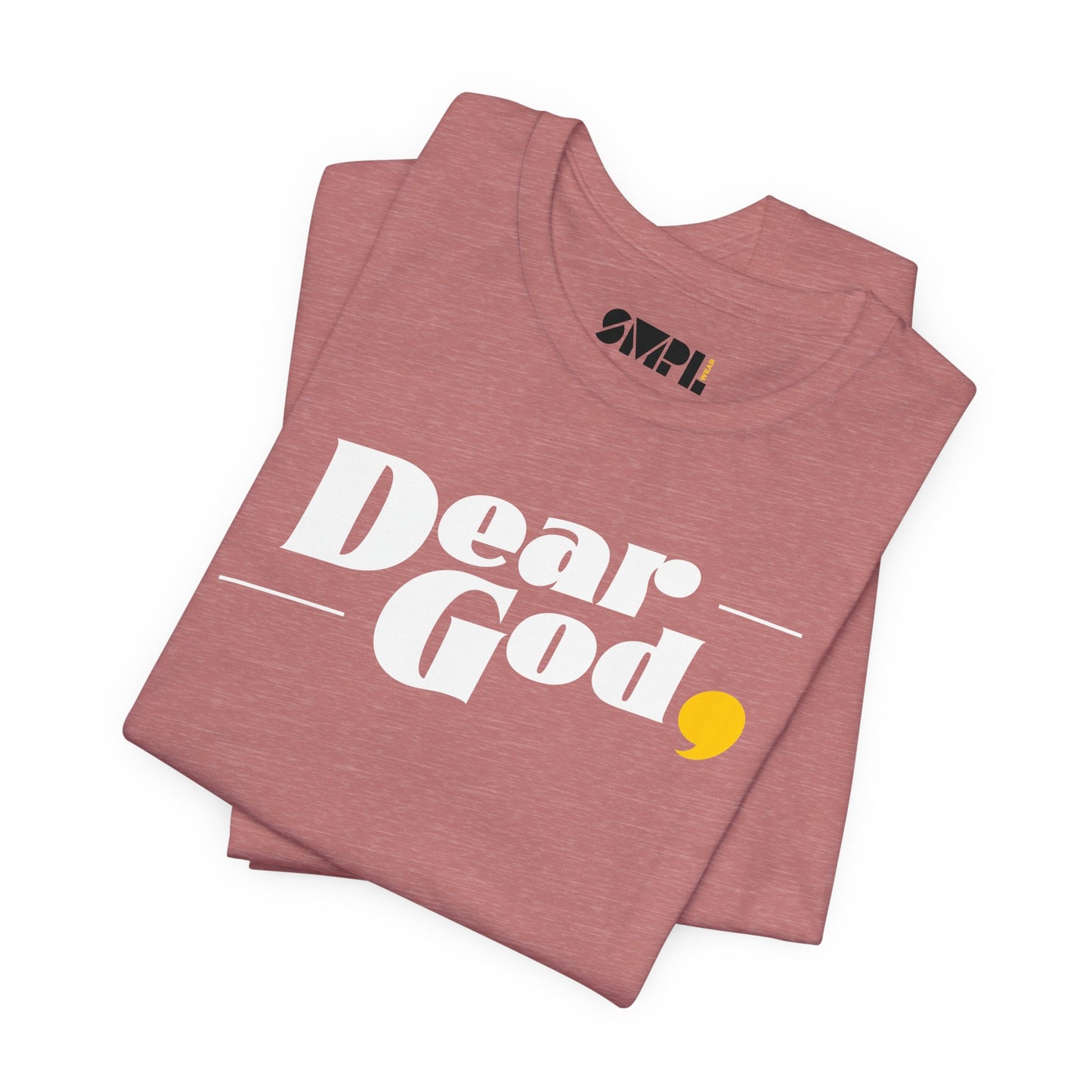 Men's "Dear God," Pop Tee — Jersey Short Sleeve Tee