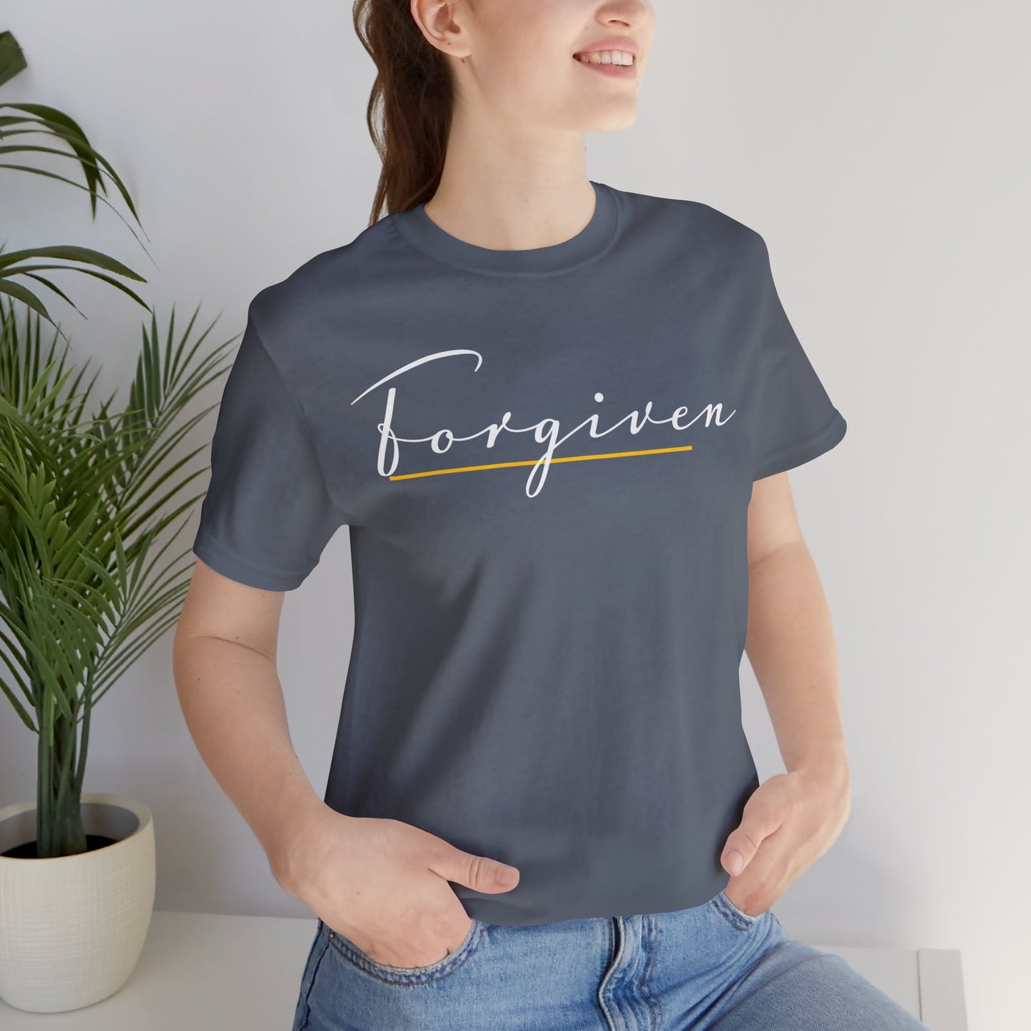 Forgiven Script — Women's Jersey Short Sleeve Tee