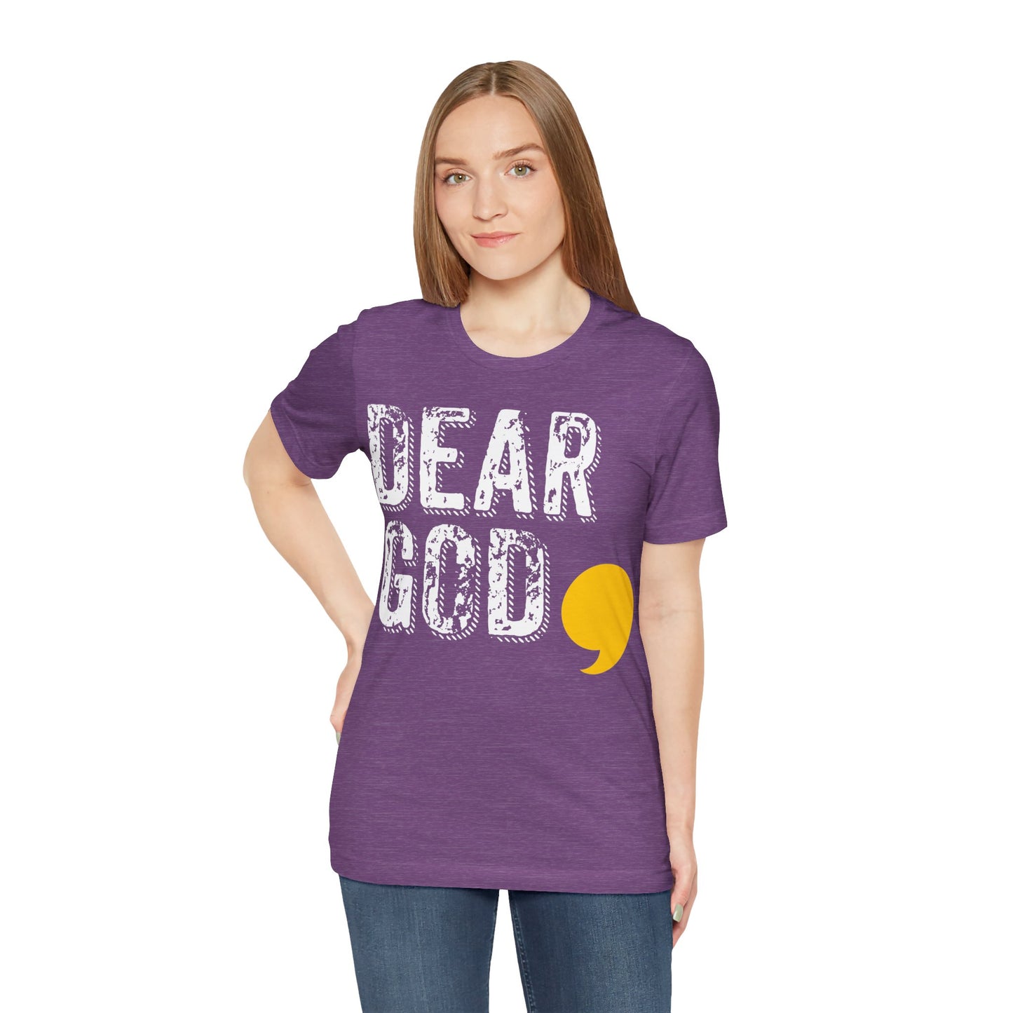 Women's "Dear God," Grundge Tee — Jersey Short Sleeve Tee