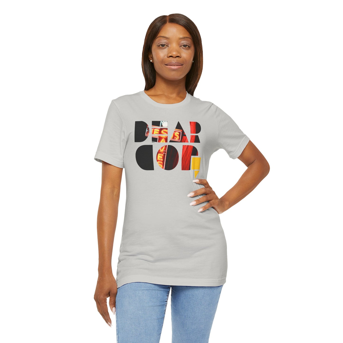 Women's "Dear God," Jesus Saves — Jersey Short Sleeve Tee