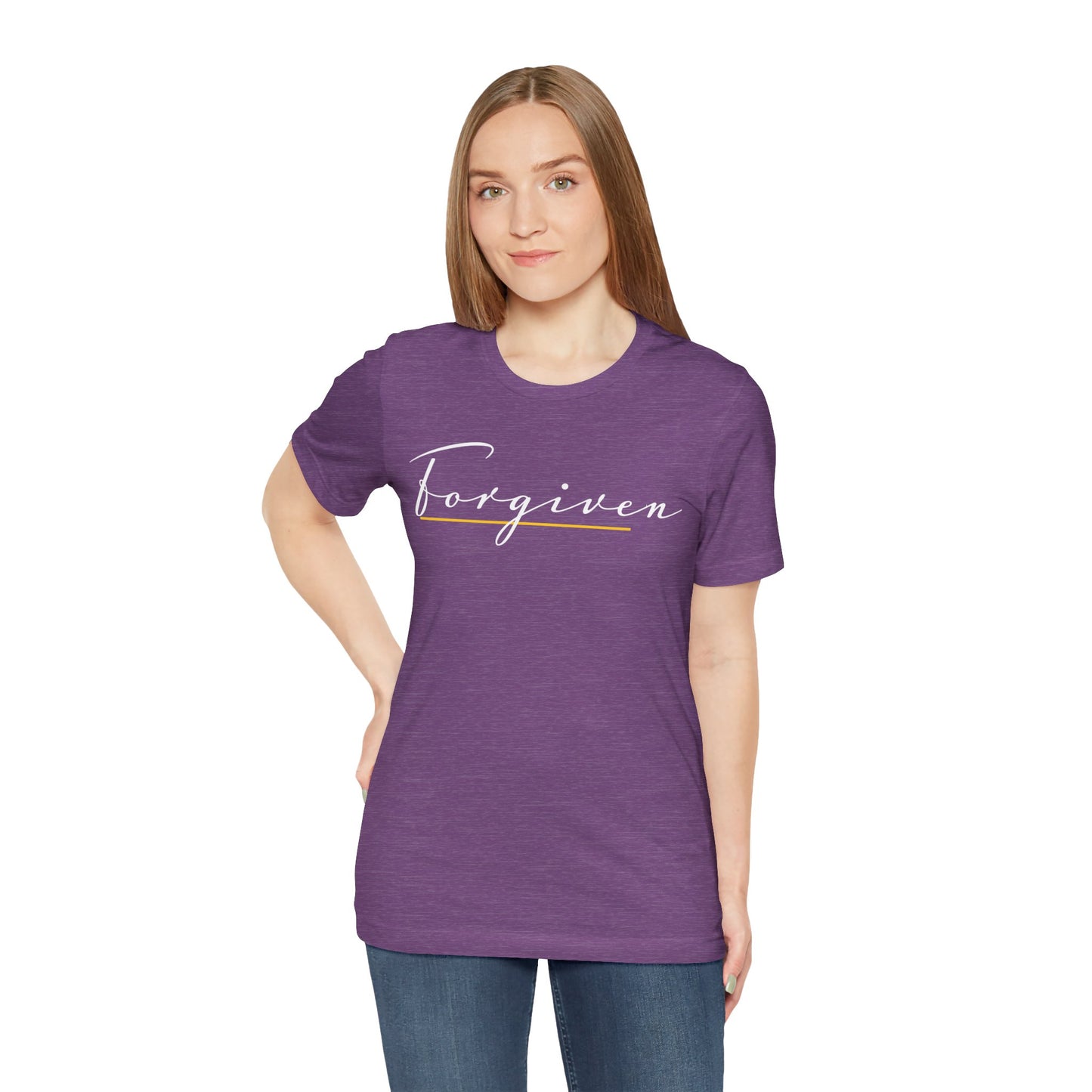 Forgiven Script — Women's Jersey Short Sleeve Tee