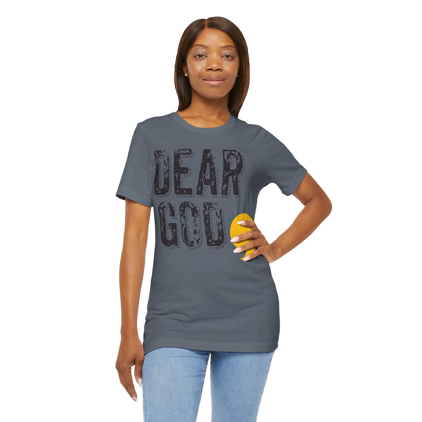 Women's "Dear God," Grundge Tee — Jersey Short Sleeve Tee