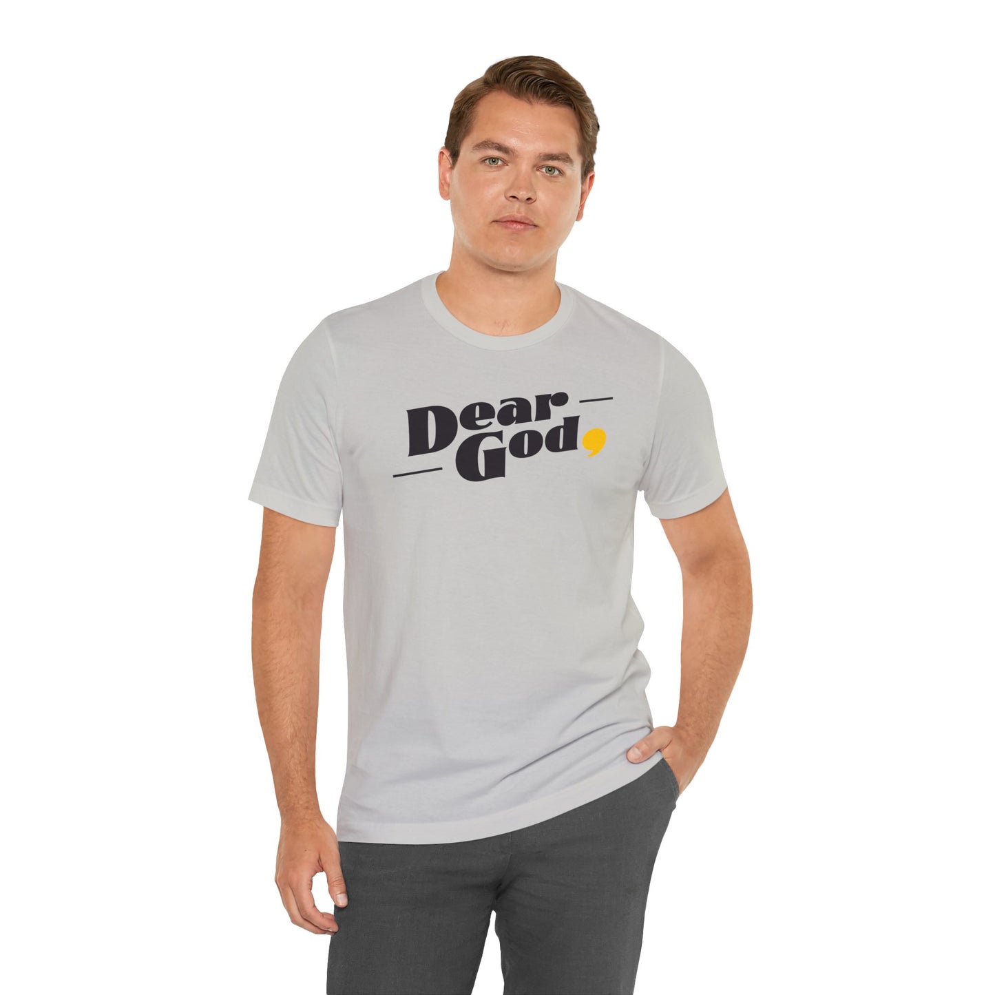 Men's "Dear God," Pop Tee — Jersey Short Sleeve Tee