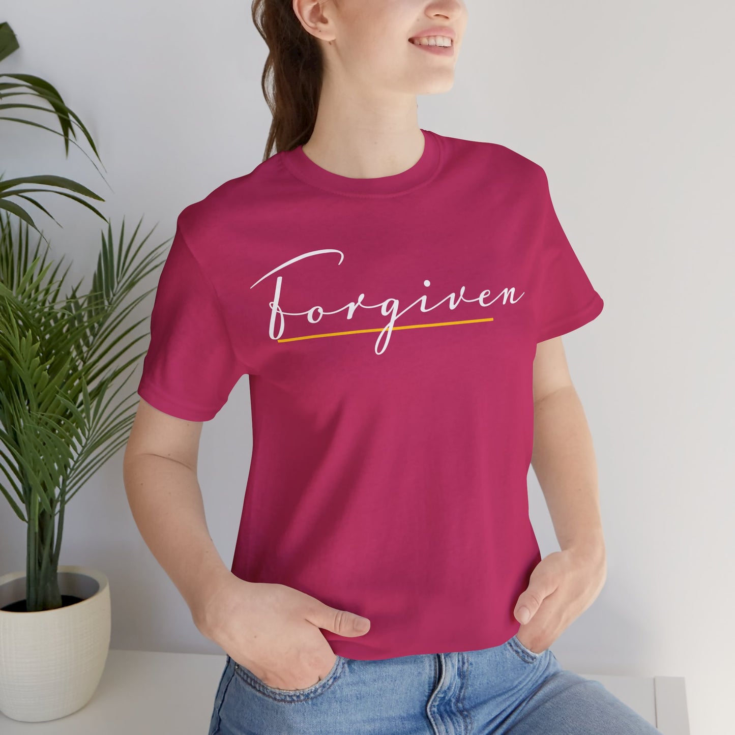 Forgiven Script — Women's Jersey Short Sleeve Tee