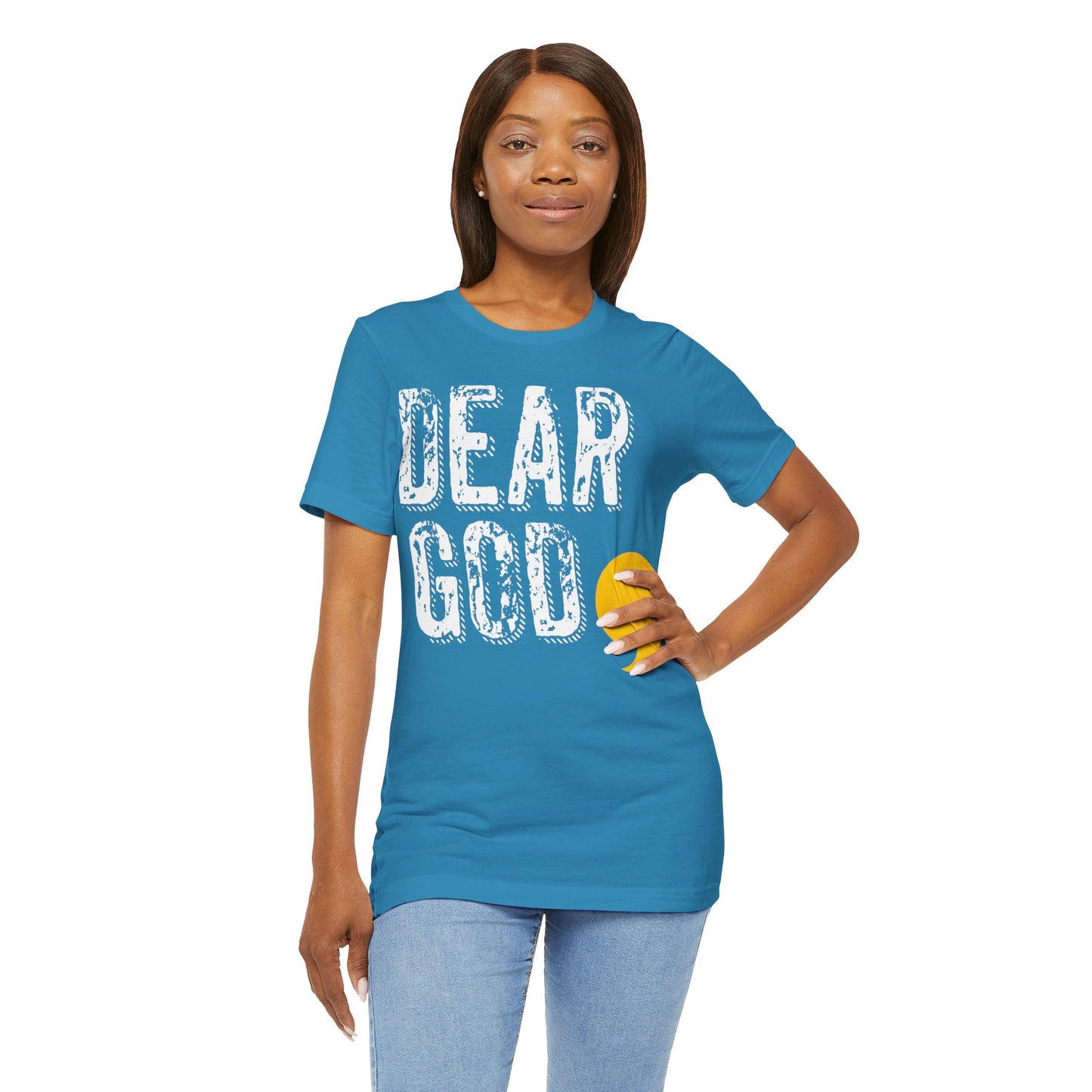 Women's "Dear God," Grundge Tee — Jersey Short Sleeve Tee