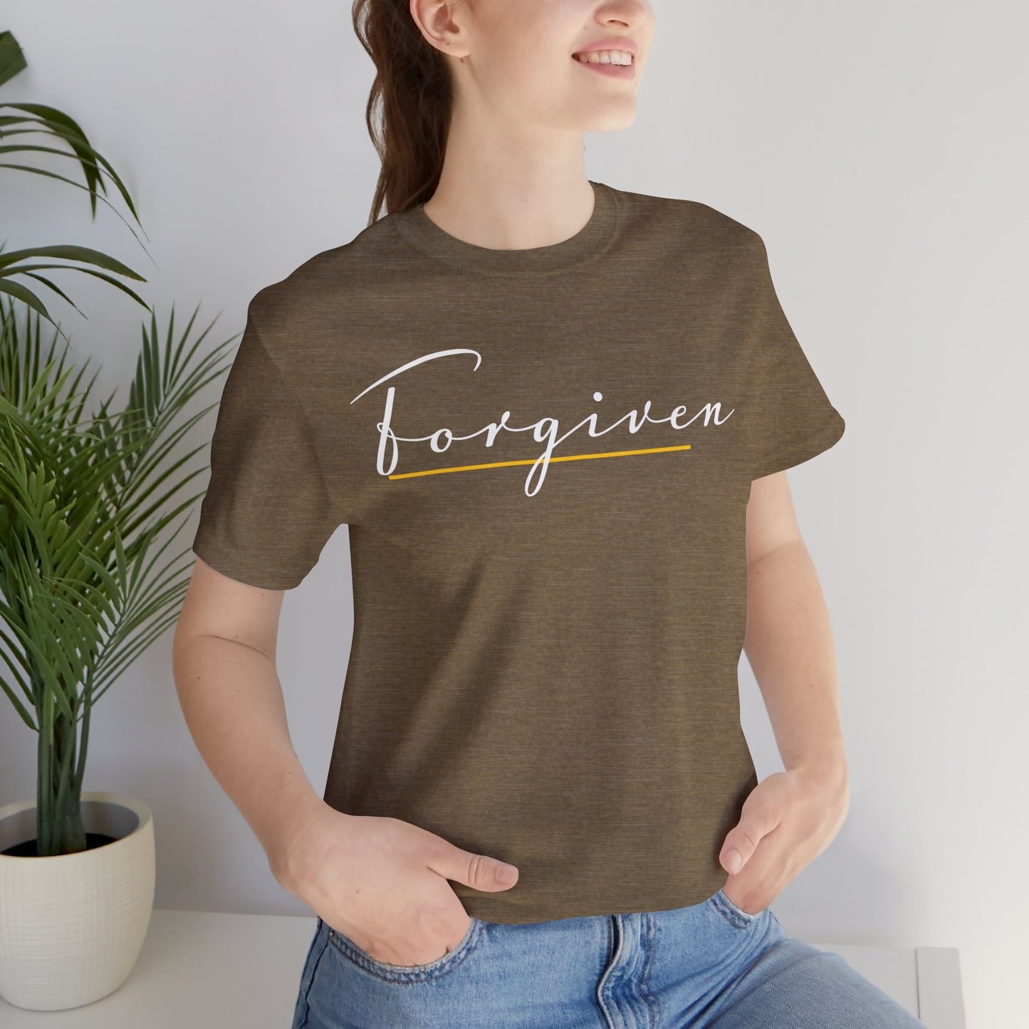 Forgiven Script — Women's Jersey Short Sleeve Tee