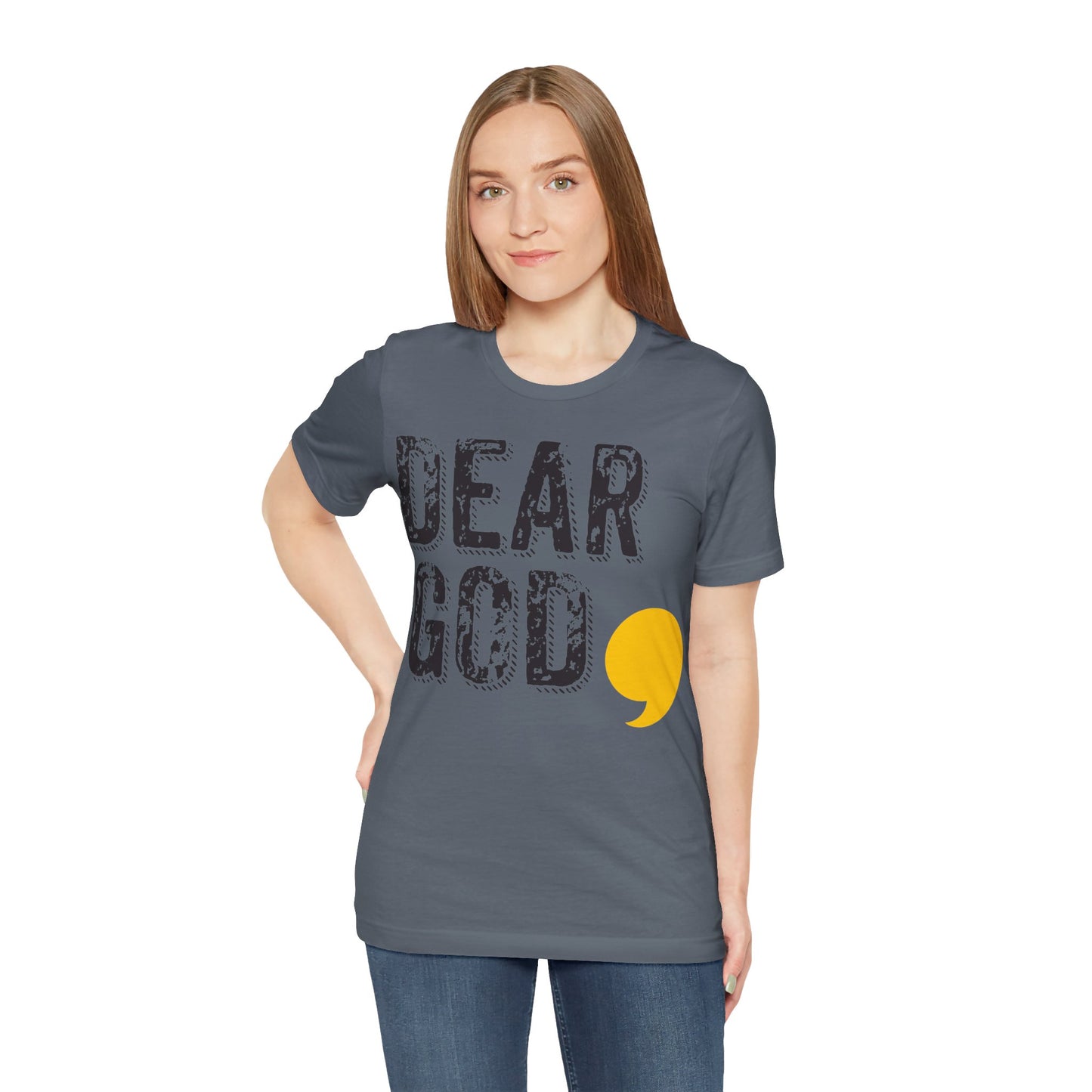 Women's "Dear God," Grundge Tee — Jersey Short Sleeve Tee