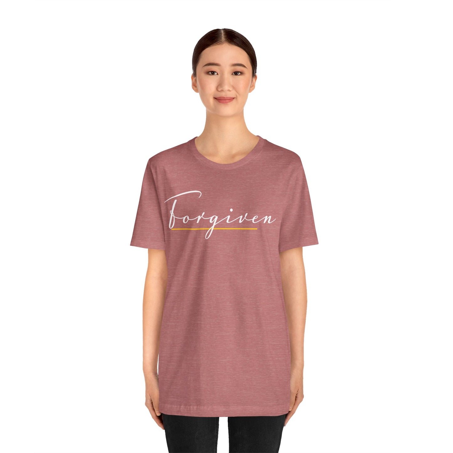 Forgiven Script — Women's Jersey Short Sleeve Tee