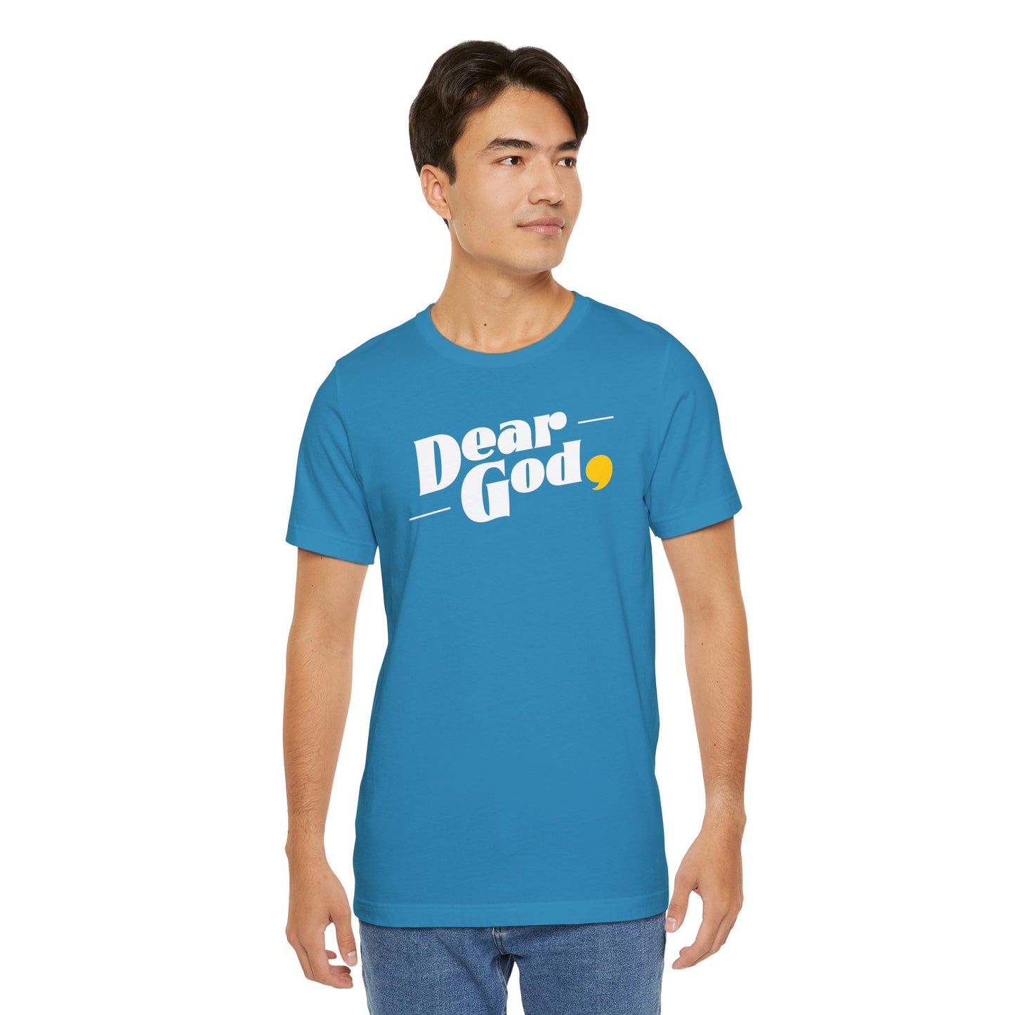 Men's "Dear God," Pop Tee — Jersey Short Sleeve Tee
