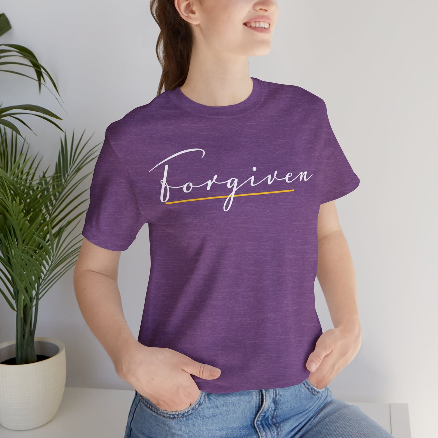 Forgiven Script — Women's Jersey Short Sleeve Tee