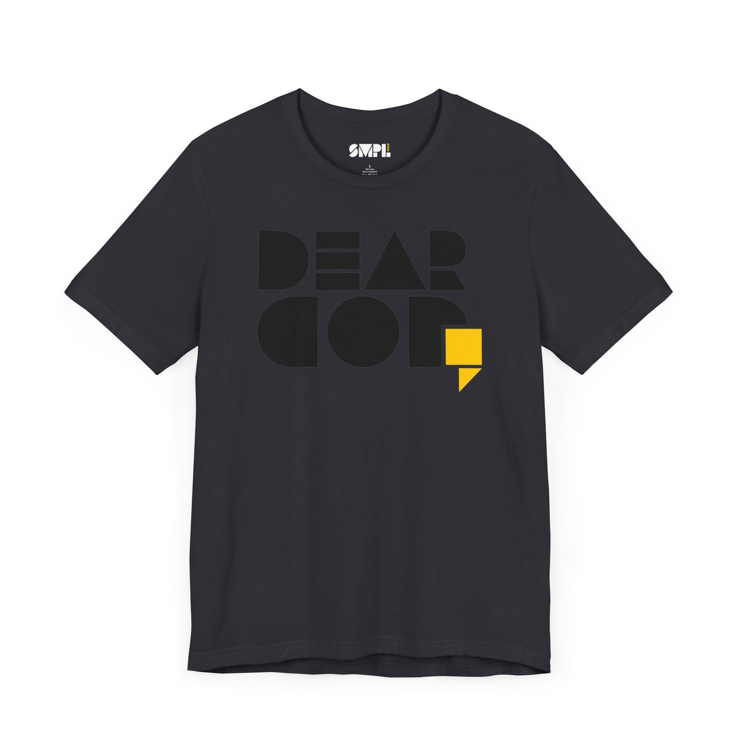 Men's "Dear God," SMPL Font — Jersey Short Sleeve Tee