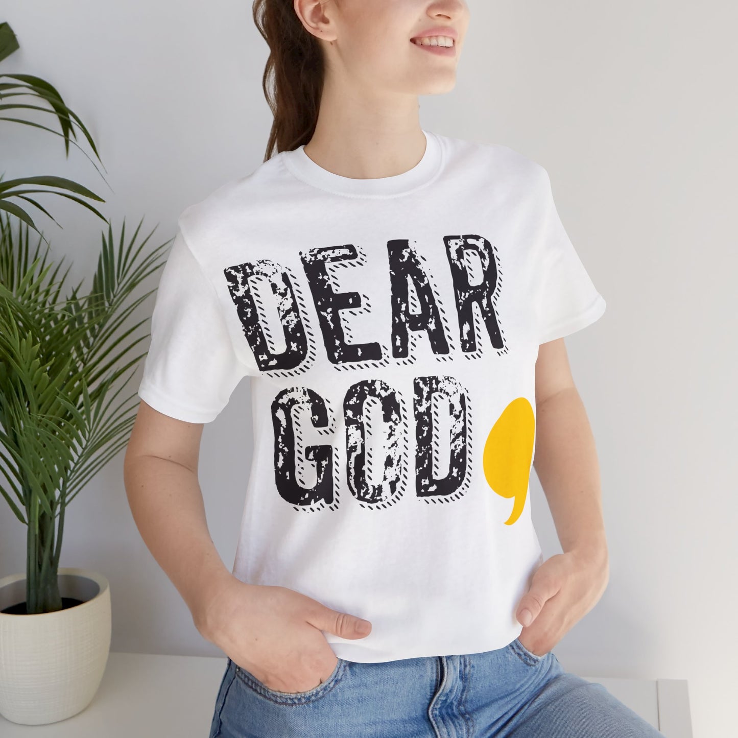 Women's "Dear God," Grundge Tee — Jersey Short Sleeve Tee