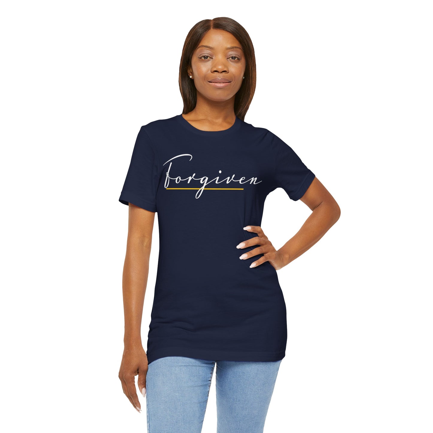 Forgiven Script — Women's Jersey Short Sleeve Tee