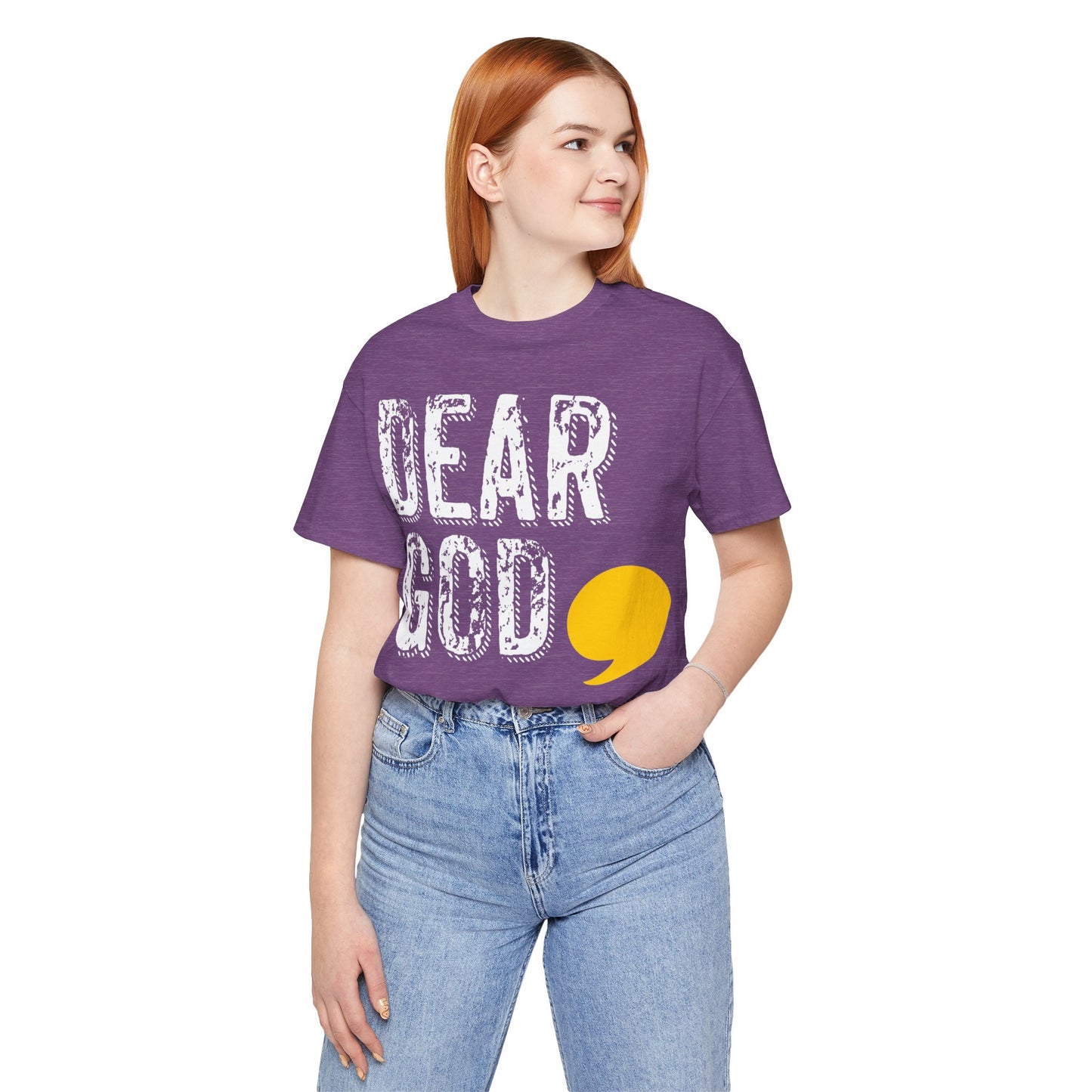 Women's "Dear God," Grundge Tee — Jersey Short Sleeve Tee