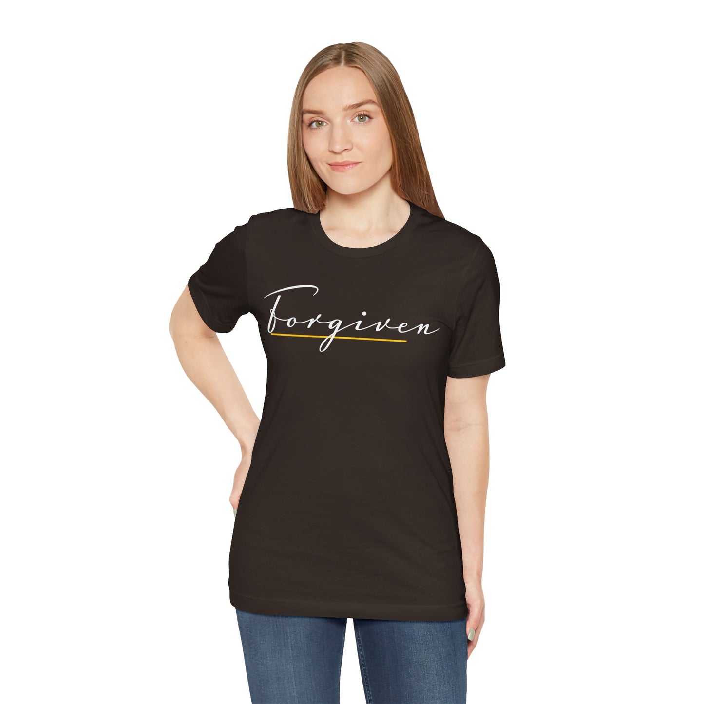 Forgiven Script — Women's Jersey Short Sleeve Tee