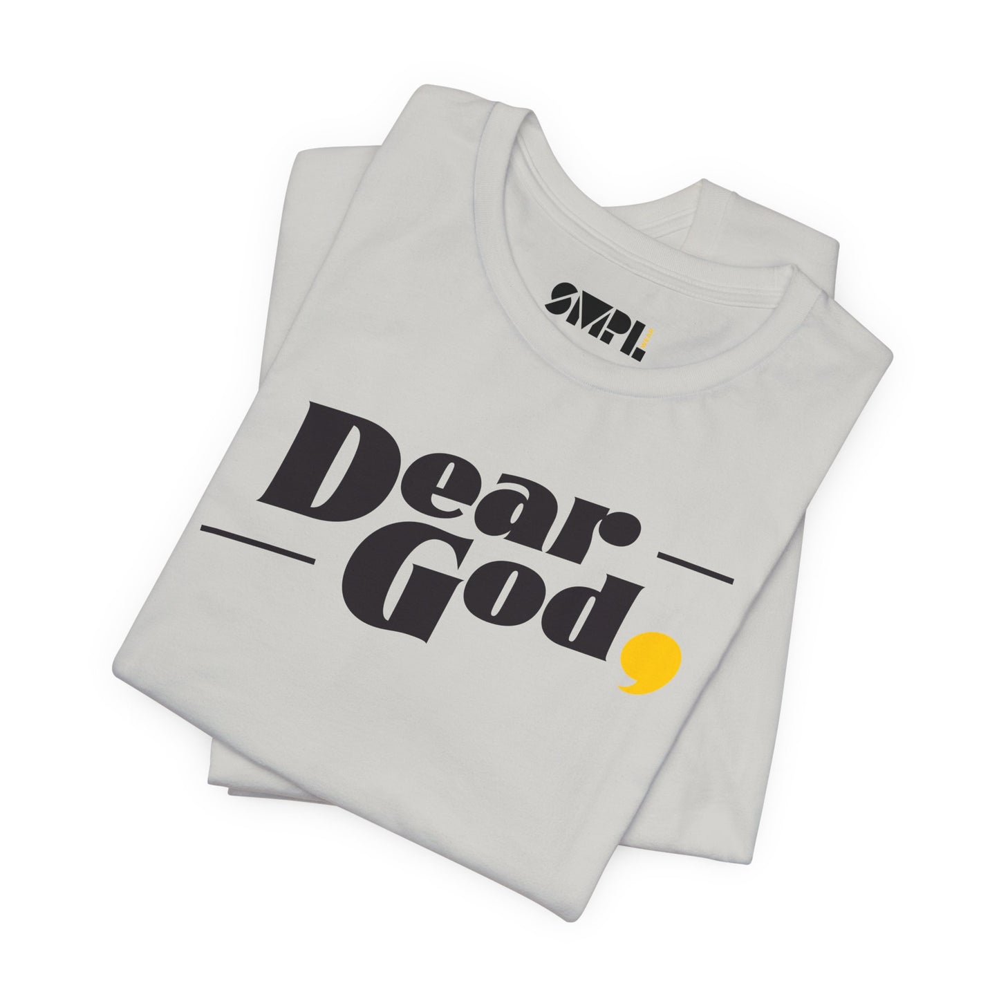 Men's "Dear God," Pop Tee — Jersey Short Sleeve Tee